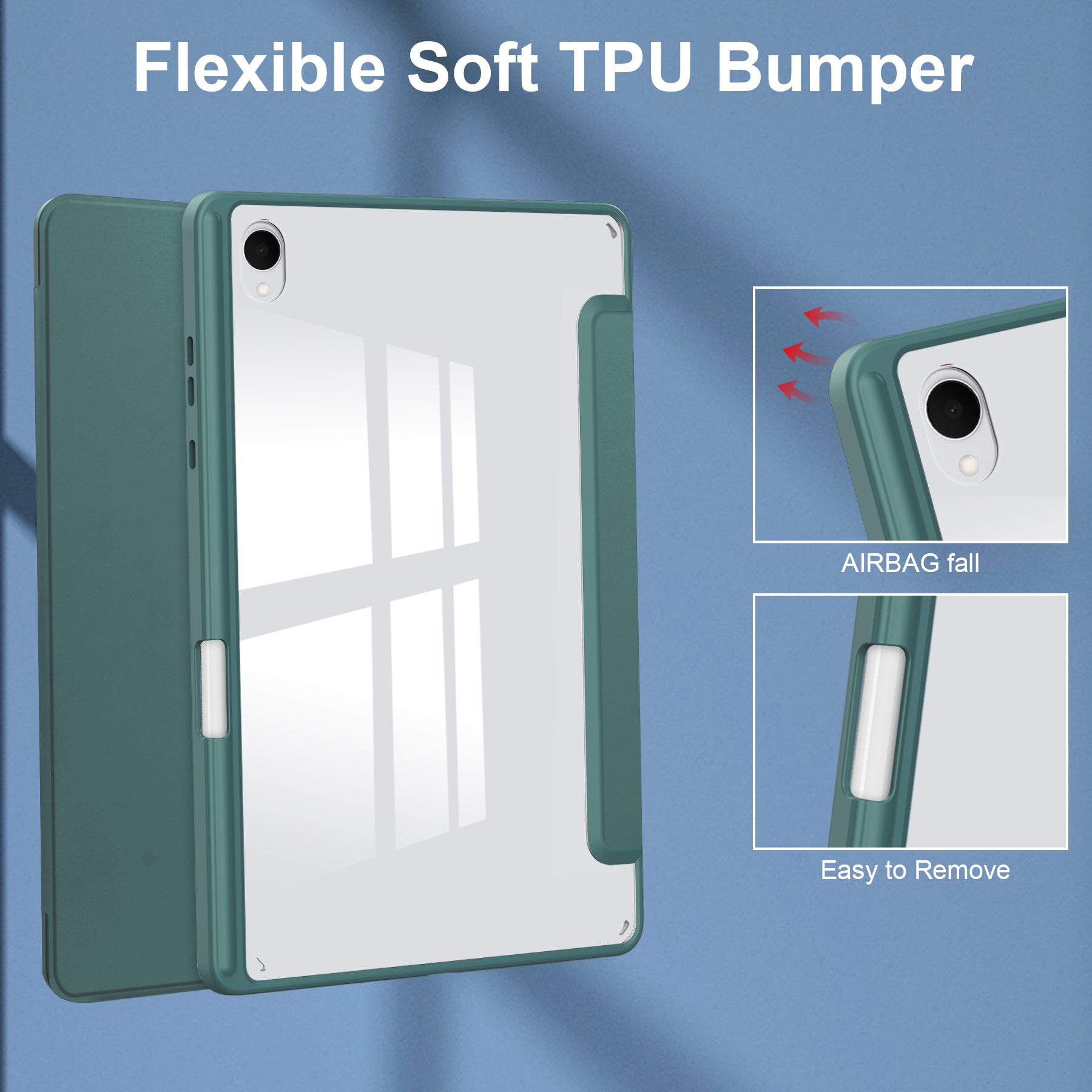 Smart Acrylic Tri-Fold Case with S Pen Holder for Samsung Galaxy Tab S11 (11" 2025) [Teal]