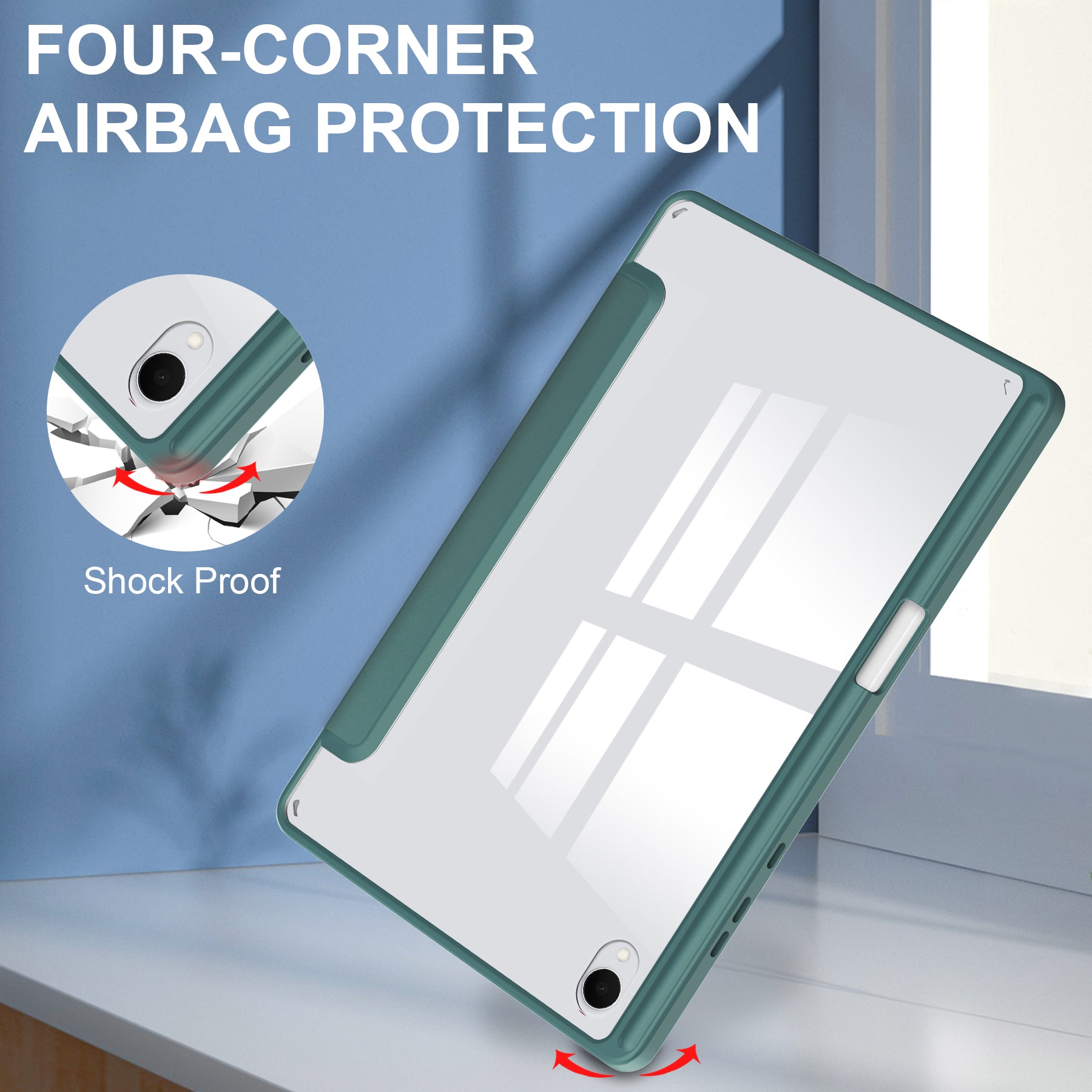 Smart Acrylic Tri-Fold Case with S Pen Holder for Samsung Galaxy Tab S11 (11" 2025) [Teal]