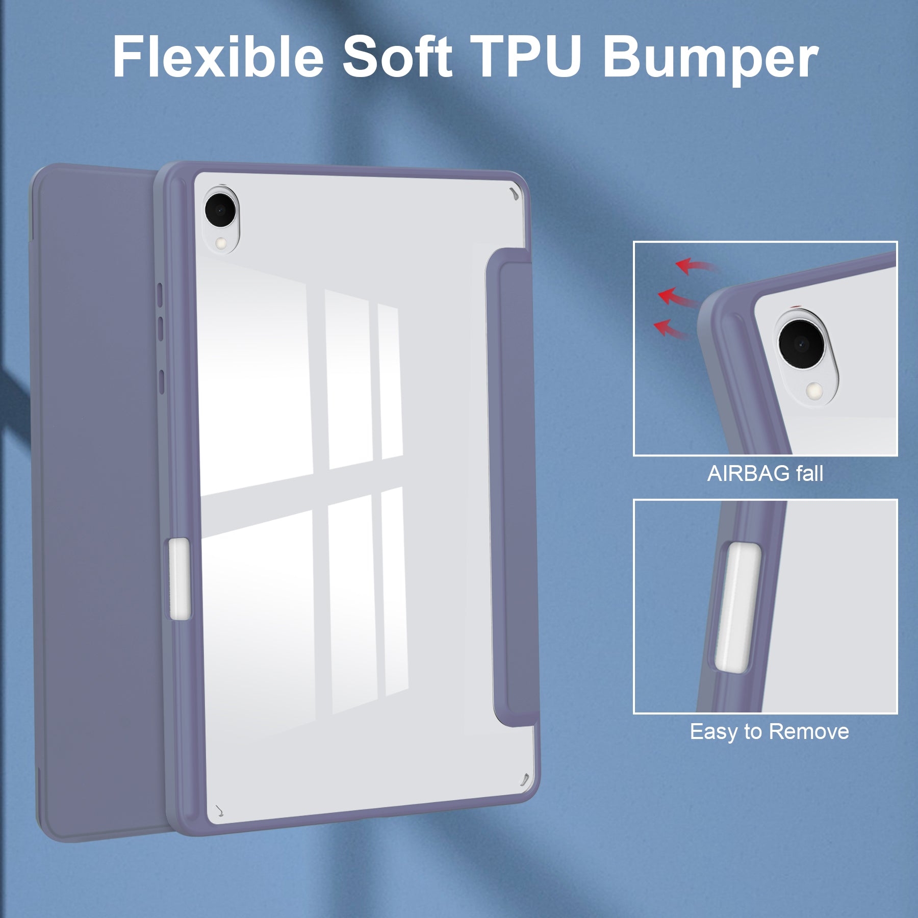 Smart Acrylic Tri-Fold Case with S Pen Holder for Samsung Galaxy Tab S11 (11" 2025) [Lavender]