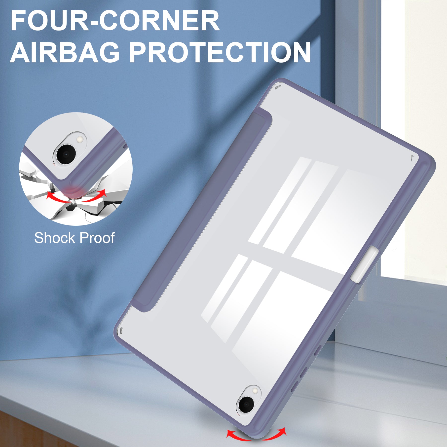 Smart Acrylic Tri-Fold Case with S Pen Holder for Samsung Galaxy Tab S11 (11" 2025) [Lavender]