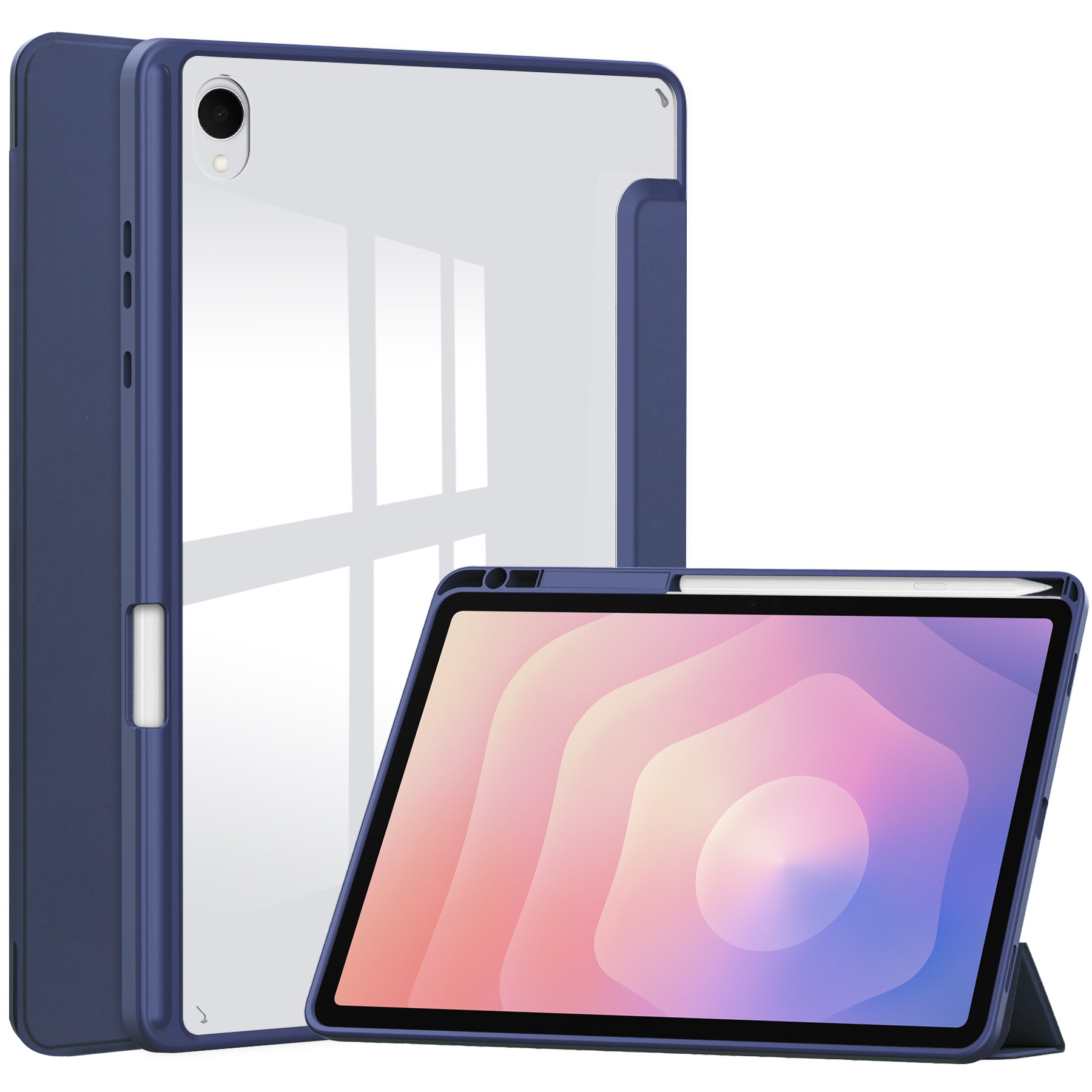 Smart Acrylic Tri-Fold Case with S Pen Holder for Samsung Galaxy Tab S11 (11" 2025) [Navy]