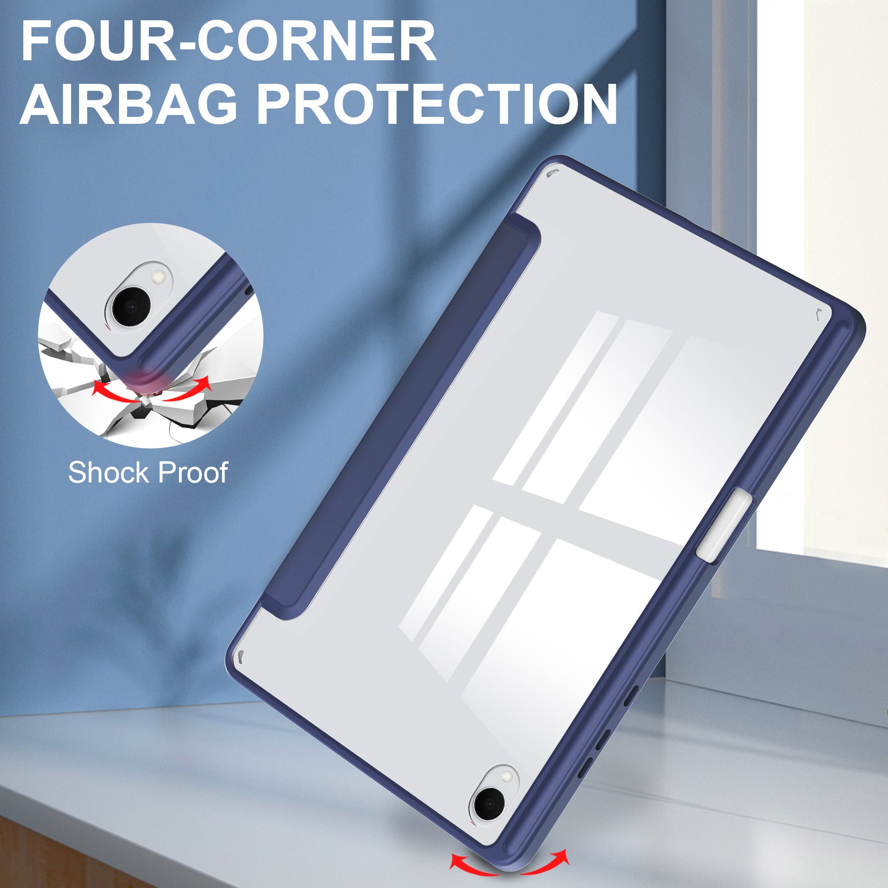 Smart Acrylic Tri-Fold Case with S Pen Holder for Samsung Galaxy Tab S11 (11" 2025) [Navy]