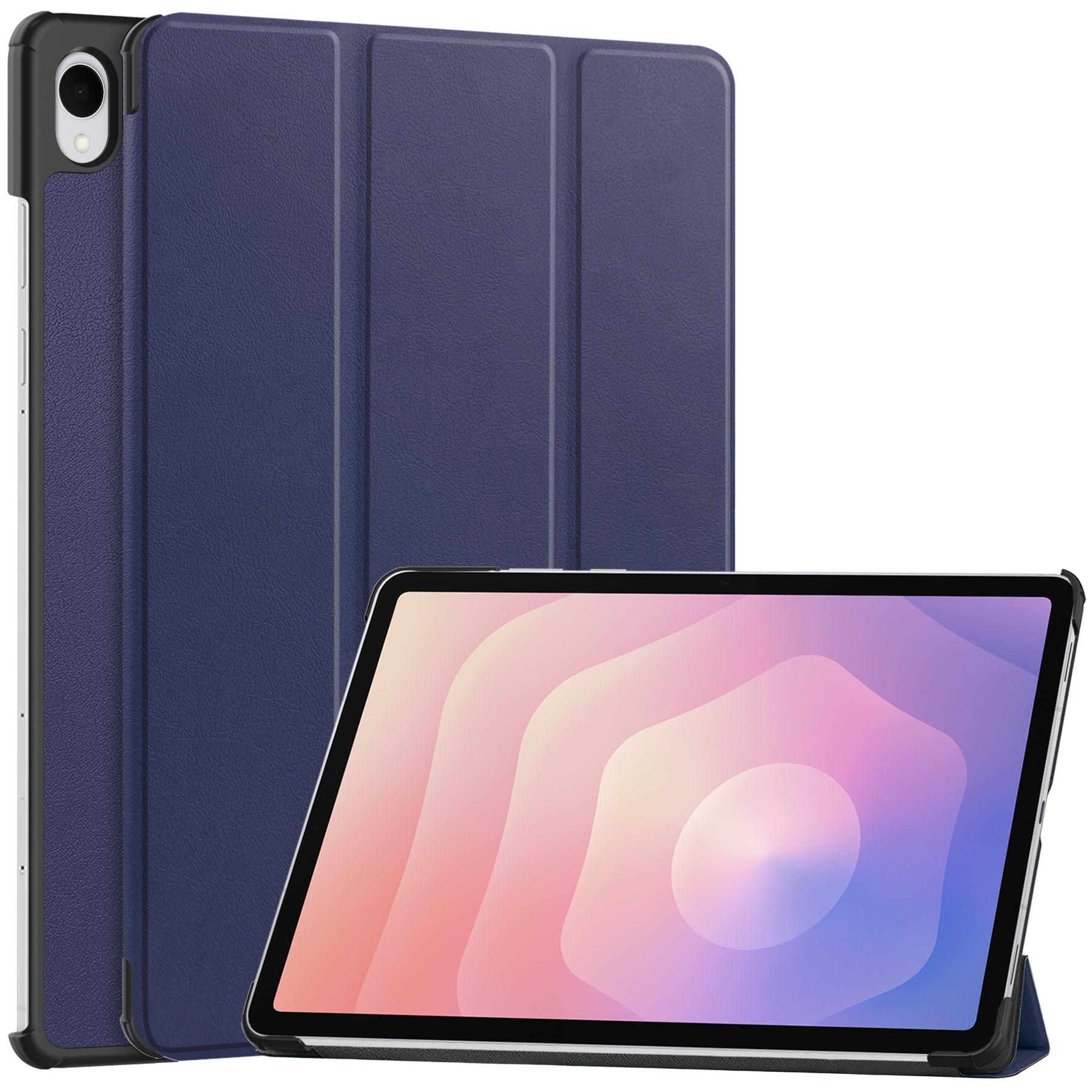 KST Tri-fold PU Leather Case for Samsung Galaxy Tab S11 [Navy]