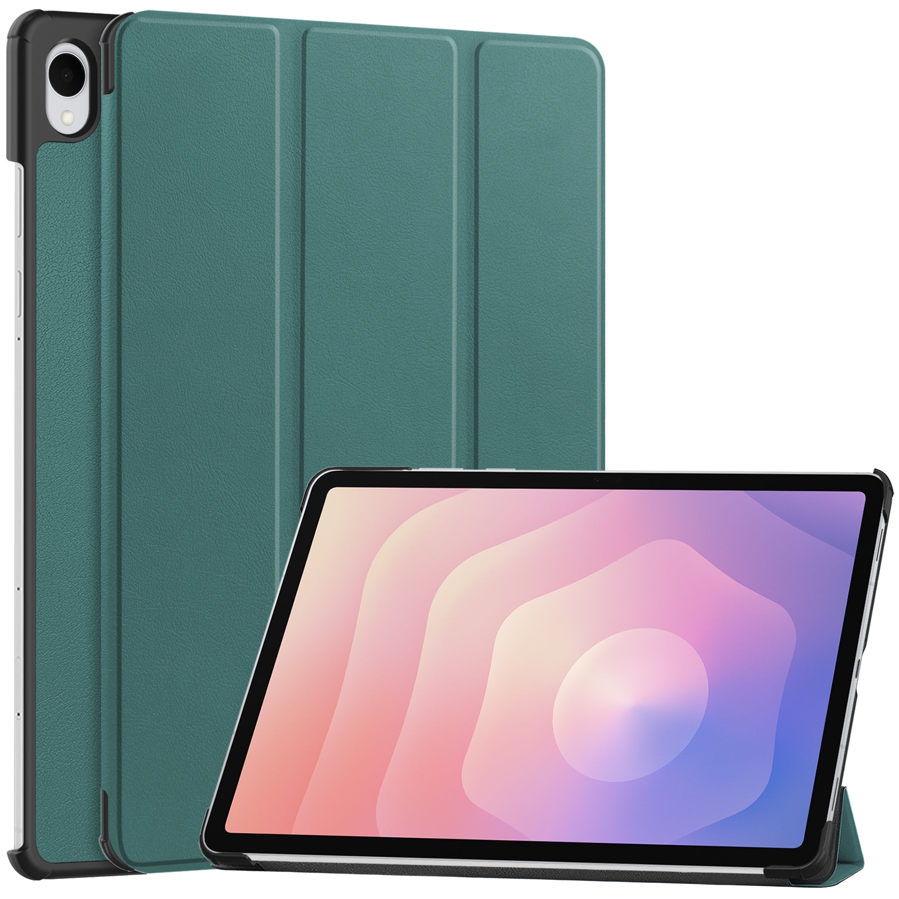 KST Tri-fold PU Leather Case for Samsung Galaxy Tab S11 [Teal]