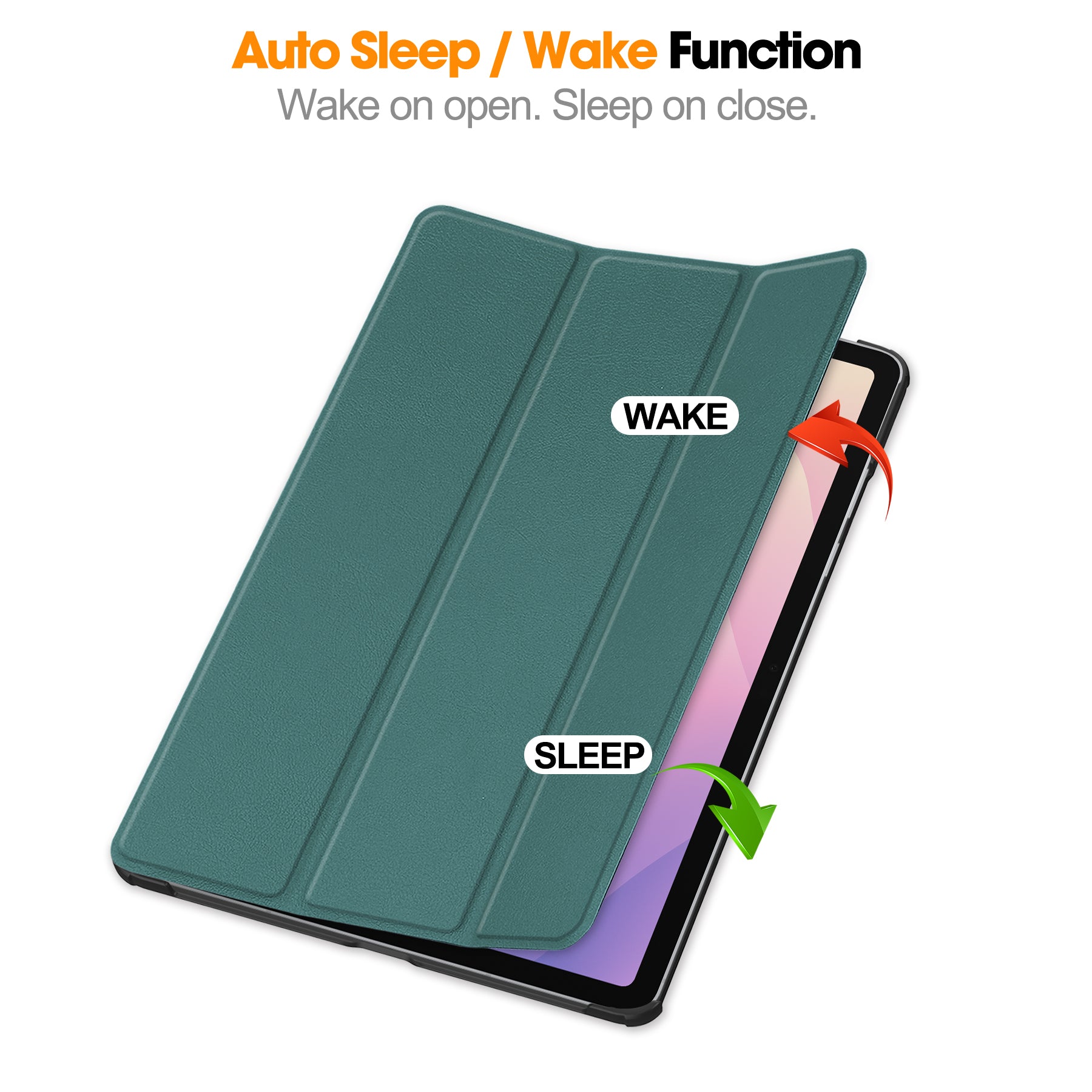 KST Tri-fold PU Leather Case for Samsung Galaxy Tab S11 [Teal]