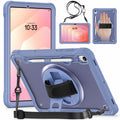 Samsung Tab S11 Rugged Case - 360° Stand, Hand & Shoulder Strap - Shockproof - Lavender - Lavender