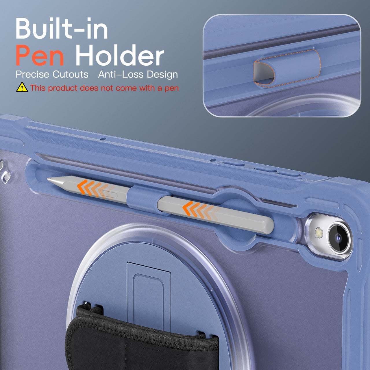 Samsung Tab S11 Rugged Case - 360° Stand, Hand & Shoulder Strap - Shockproof - Lavender