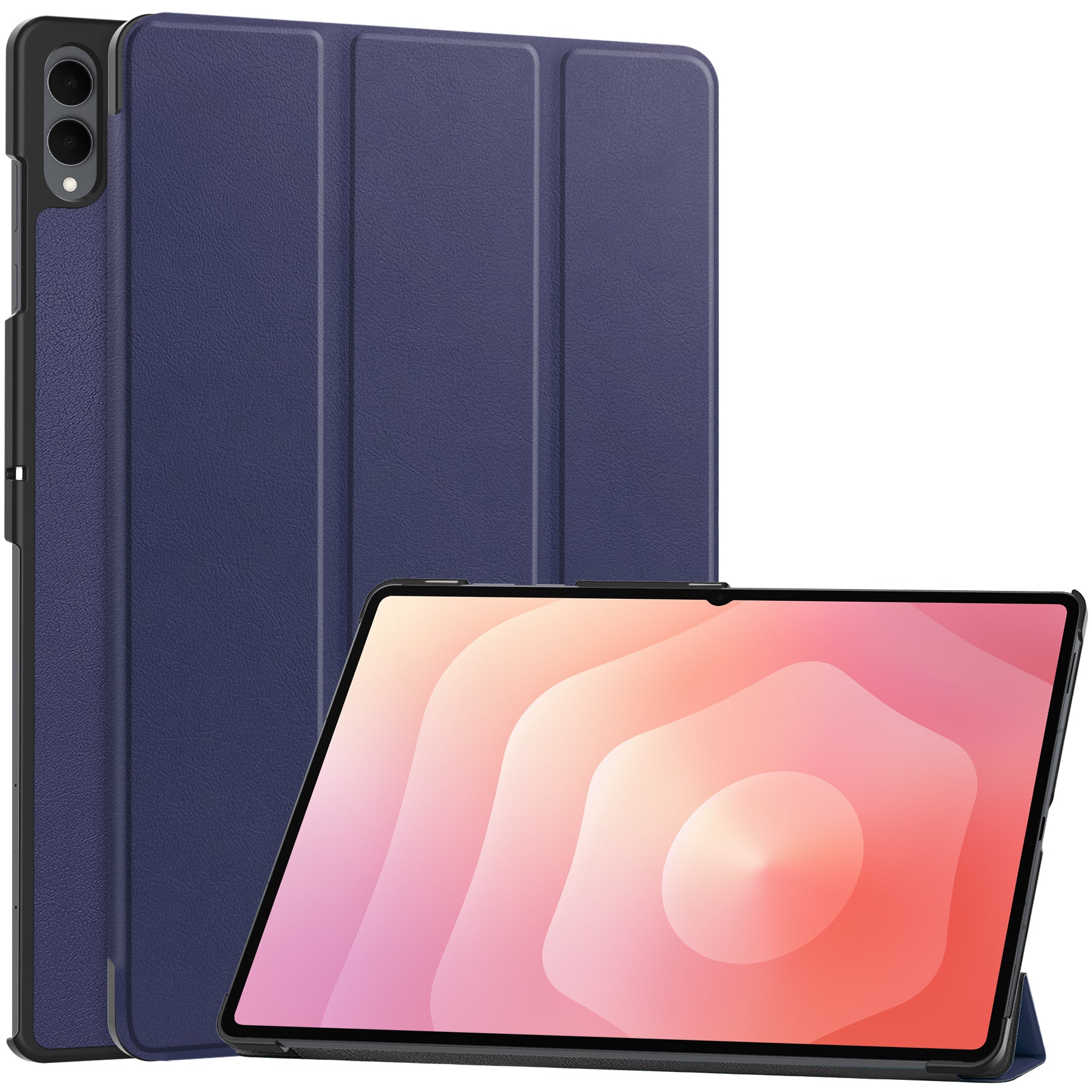 KST Tri-fold PU Leather Case for Samsung Galaxy Tab S11 Ultra [Navy]