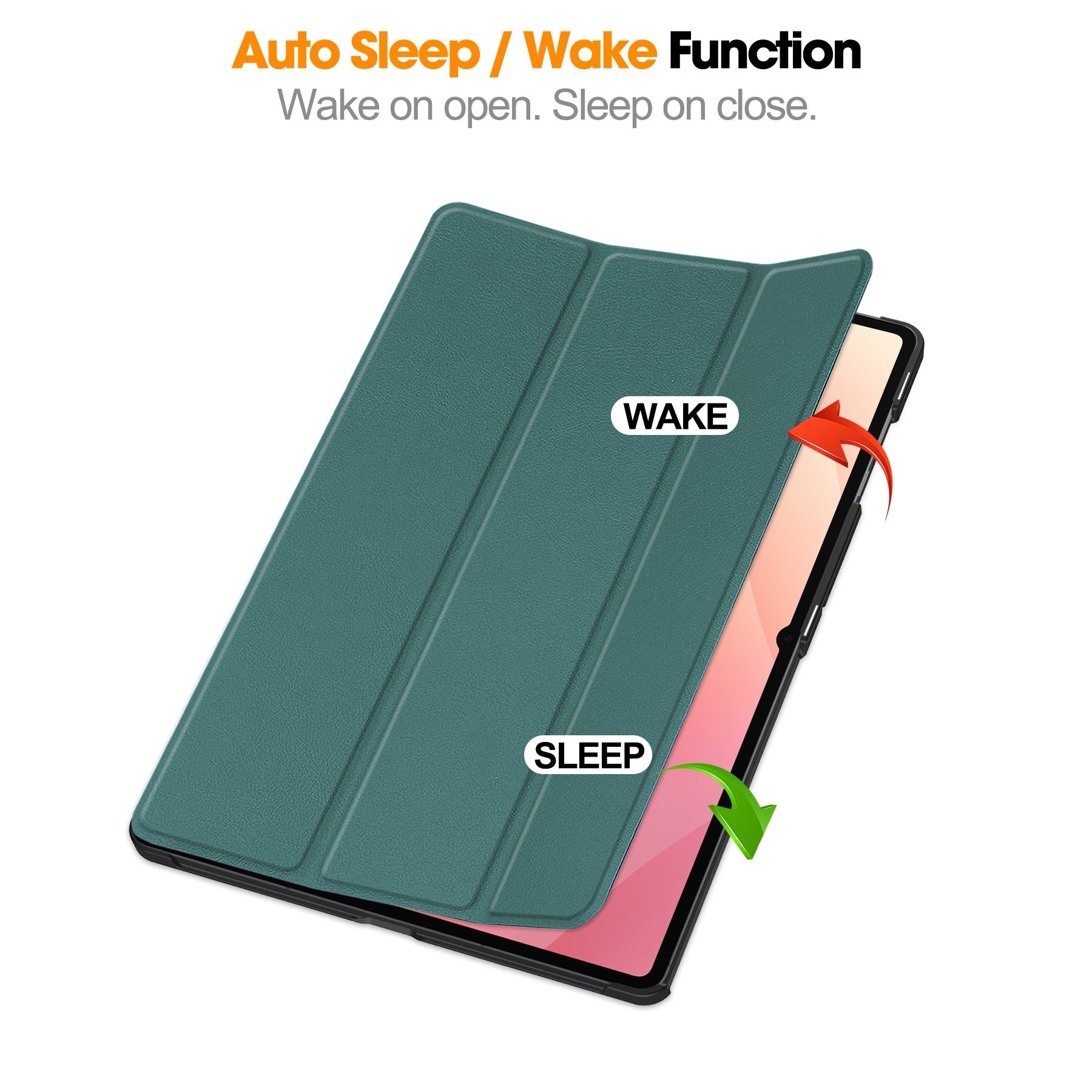 KST Tri-fold PU Leather Case for Samsung Galaxy Tab S11 Ultra [Teal]