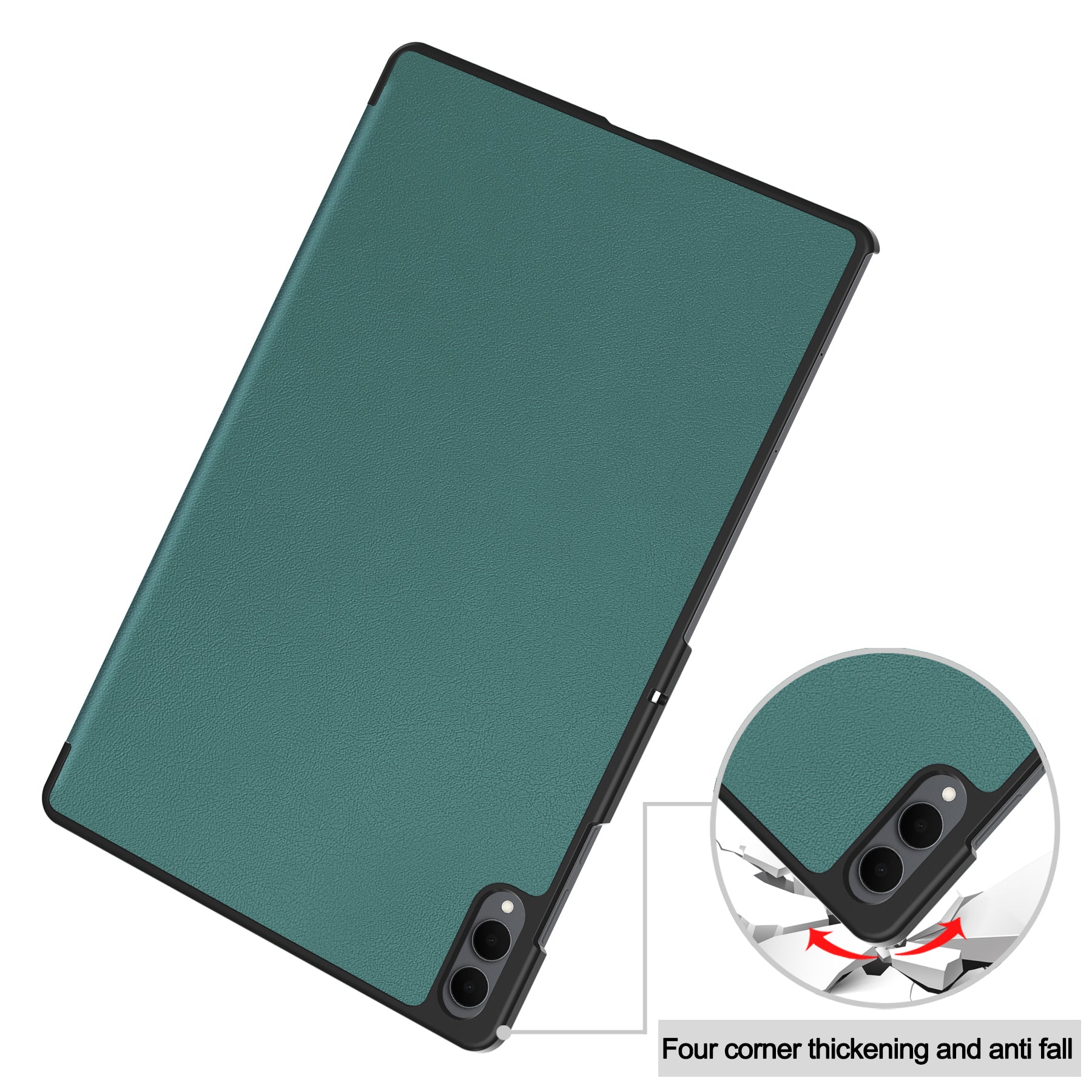 KST Tri-fold PU Leather Case for Samsung Galaxy Tab S11 Ultra [Teal]