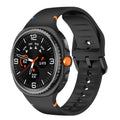 Soft Silicone Sport Band with Flat Stitch Design for Samsung Galaxy Watch 8  – Black - Black