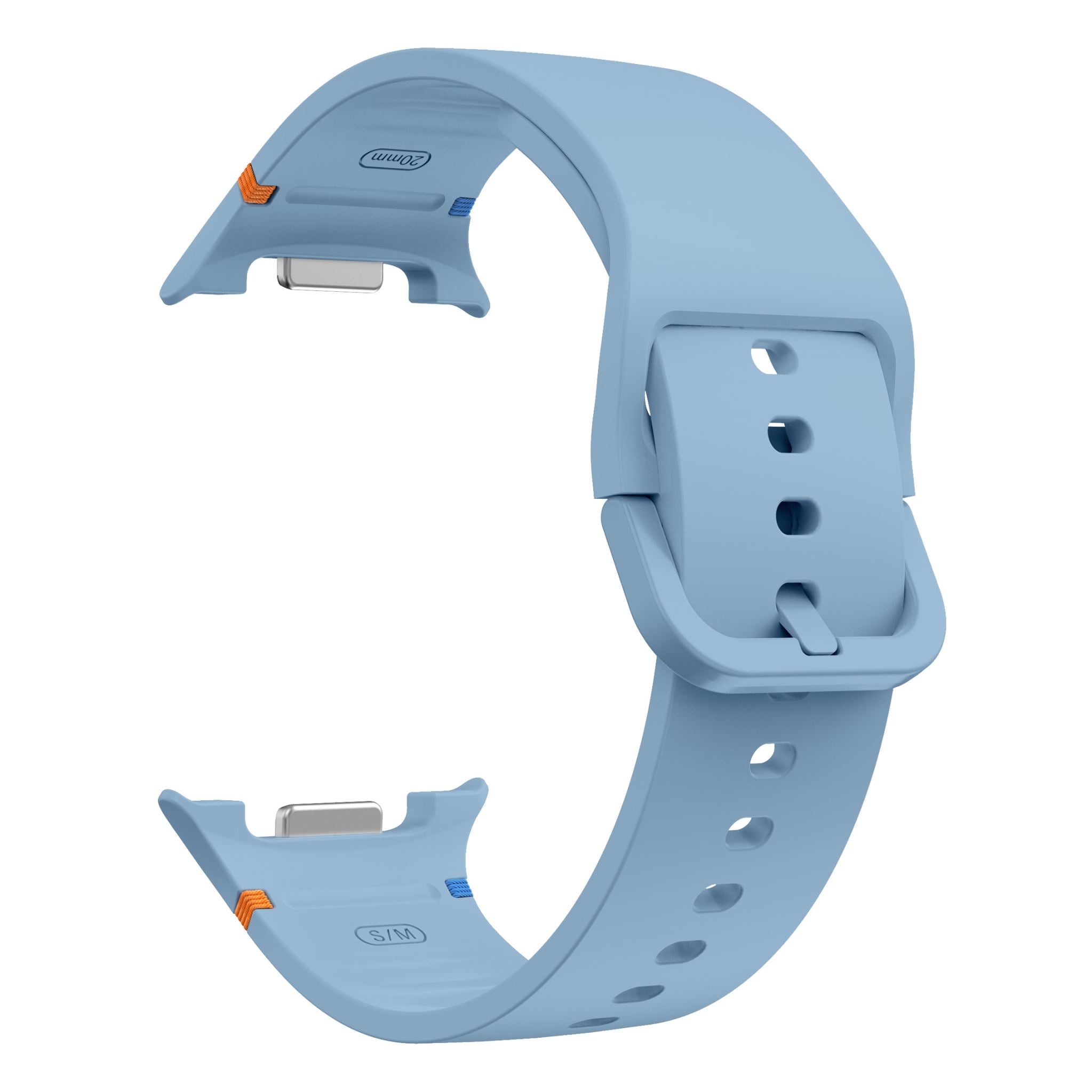 Soft Silicone Sport Band with Flat Stitch Design for Samsung Galaxy Watch 8  – Sky Blue