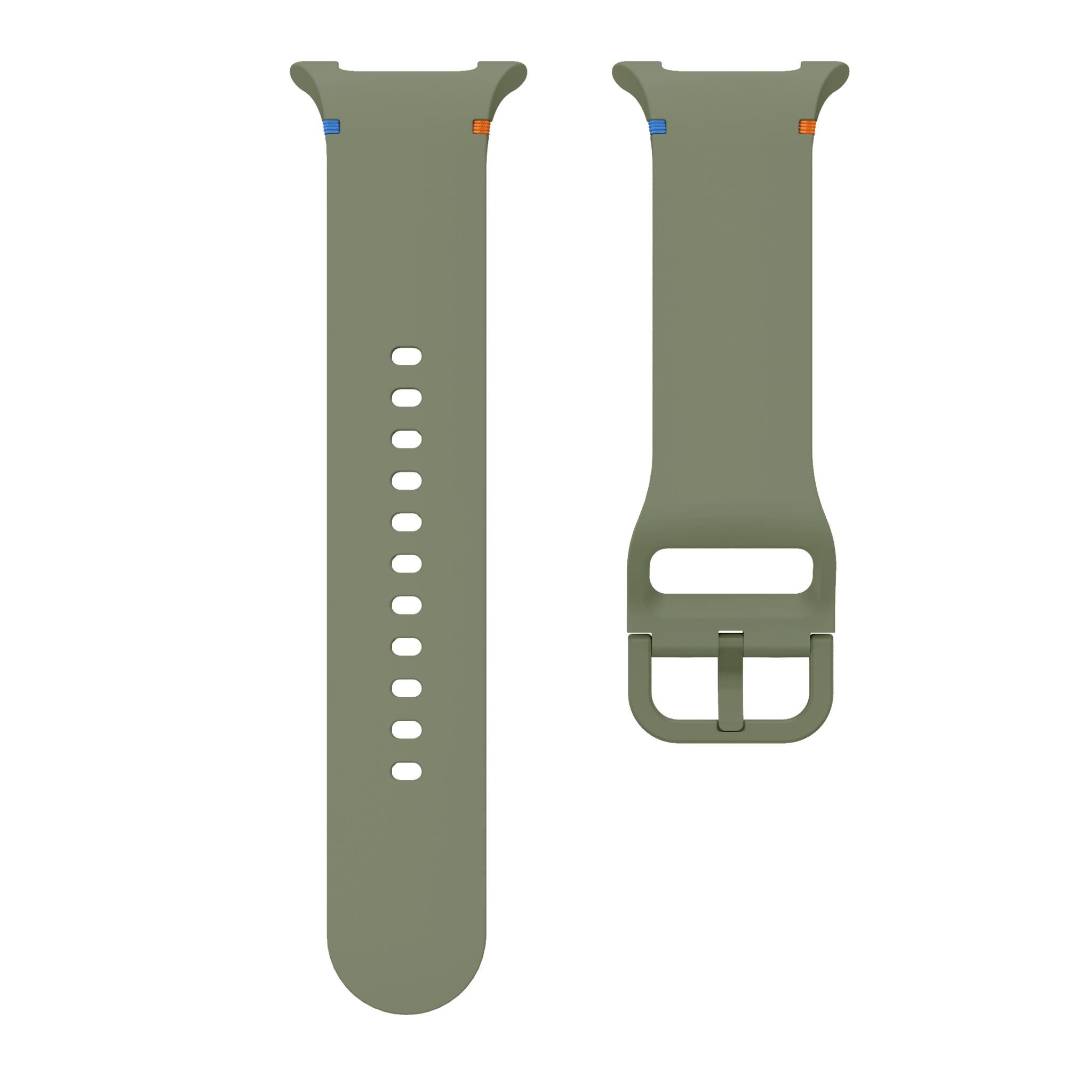 Soft Silicone Sport Band with Flat Stitch Design for Samsung Galaxy Watch 8  – Olive Green
