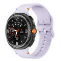 Soft Silicone Sport Band with Flat Stitch Design for Samsung Galaxy Watch 8  – Lavender - Lavender