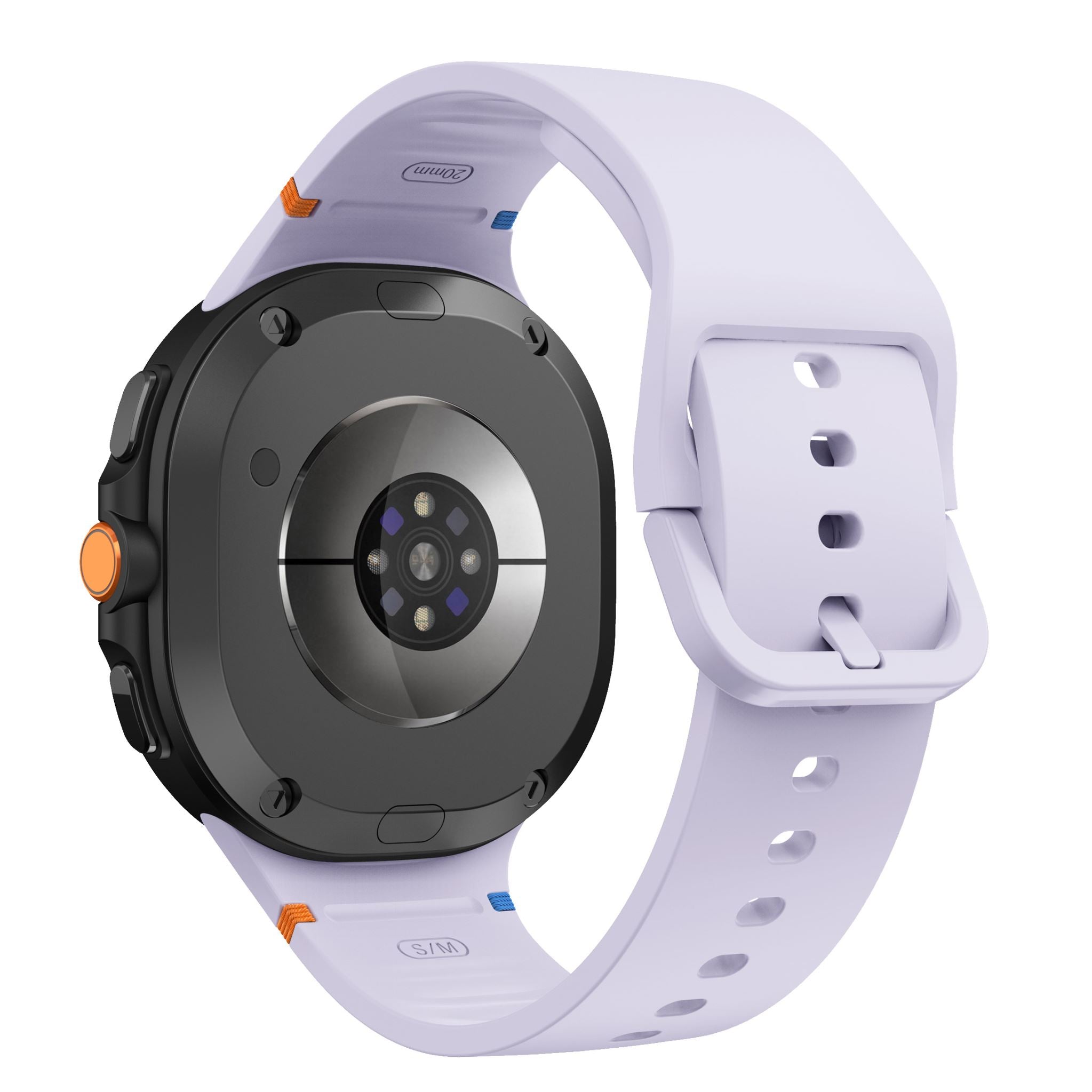 Soft Silicone Sport Band with Flat Stitch Design for Samsung Galaxy Watch 8  – Lavender