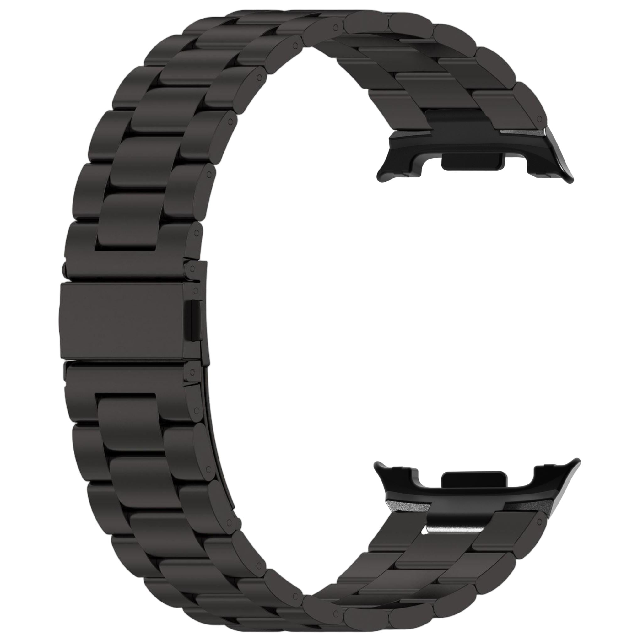Samsung Galaxy Watch 8 (40mm/44mm) Stainless Steel Link Bracelet with Folding Clasp [Black]