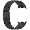 Samsung Galaxy Watch 8 (40mm/44mm) Stainless Steel Link Bracelet with Folding Clasp [Black] - Black