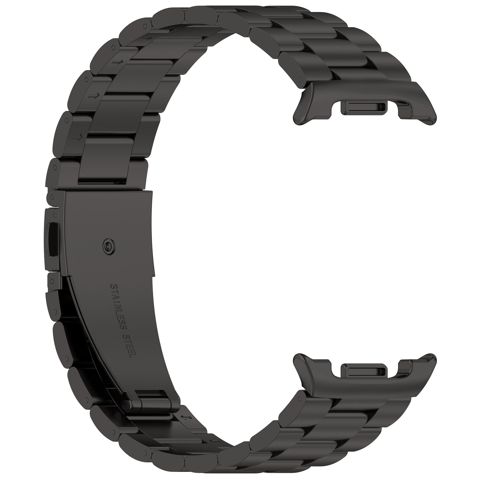 Samsung Galaxy Watch 8 (40mm/44mm) Stainless Steel Link Bracelet with Folding Clasp [Black]