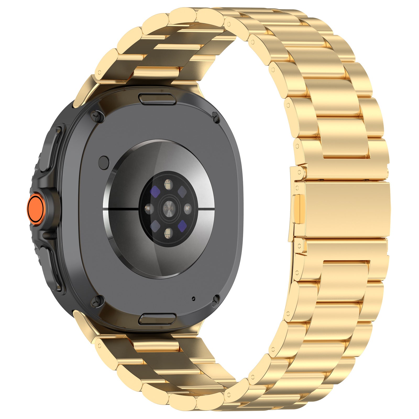 Samsung Galaxy Watch 8 (40mm/44mm) Stainless Steel Link Bracelet with Folding Clasp [Gold]