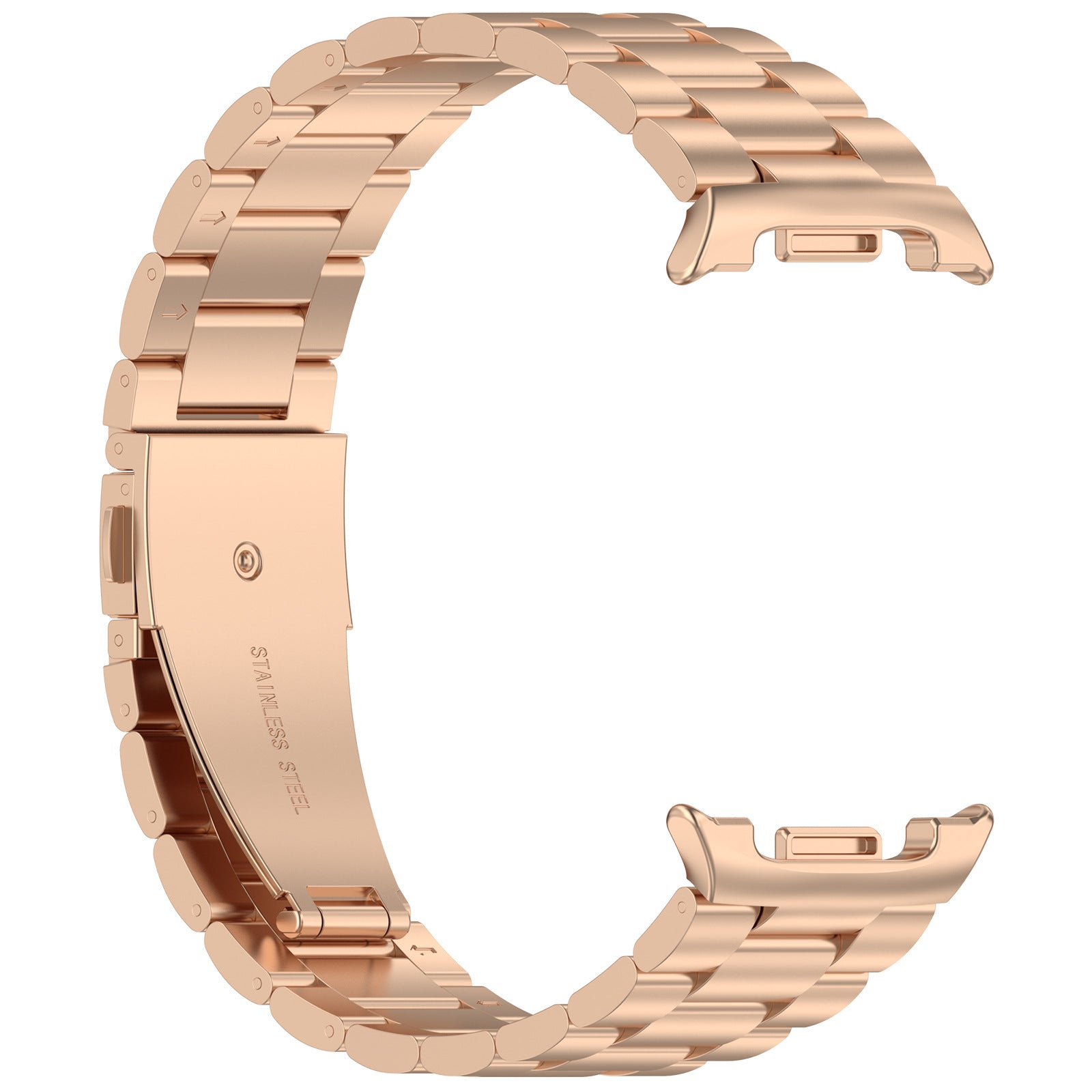 Samsung Galaxy Watch 8 (40mm/44mm) Stainless Steel Link Bracelet with Folding Clasp [RoseGold]