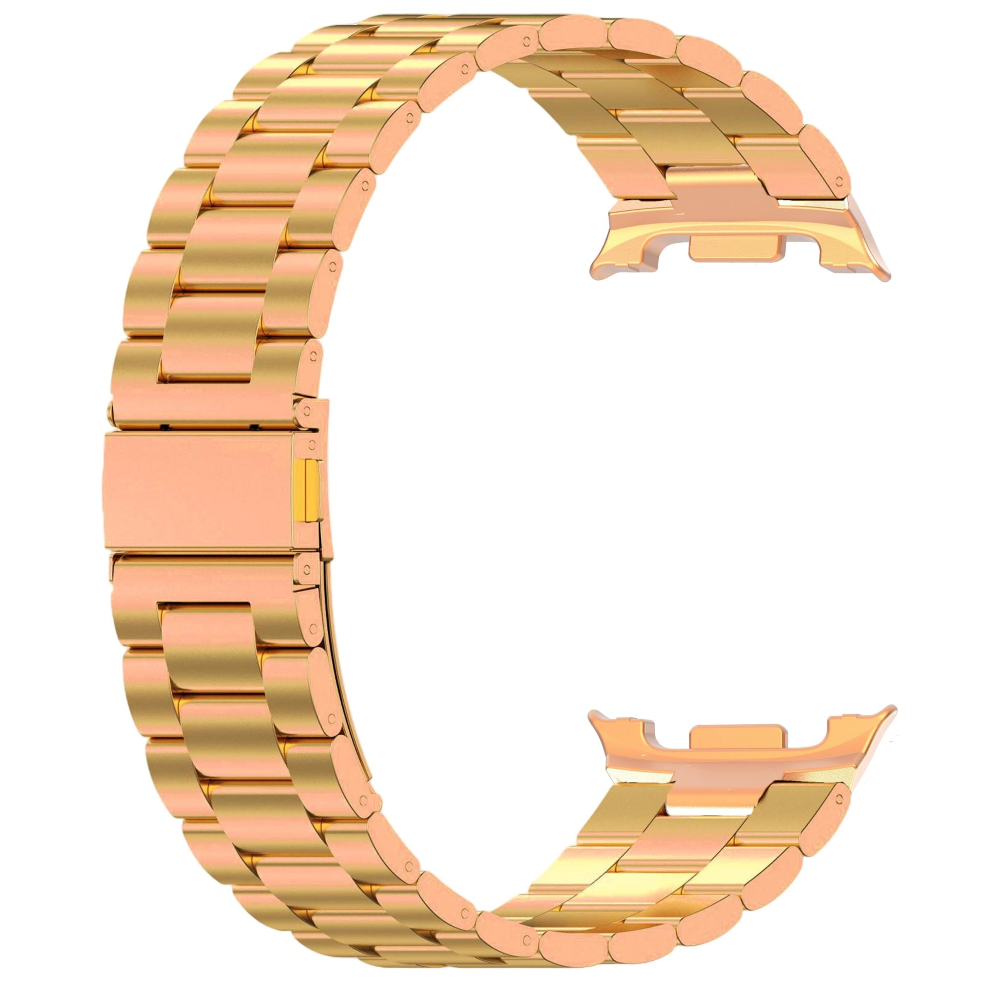 Samsung Galaxy Watch 8 (40mm/44mm) Stainless Steel Link Bracelet with Folding Clasp [RoseGold]