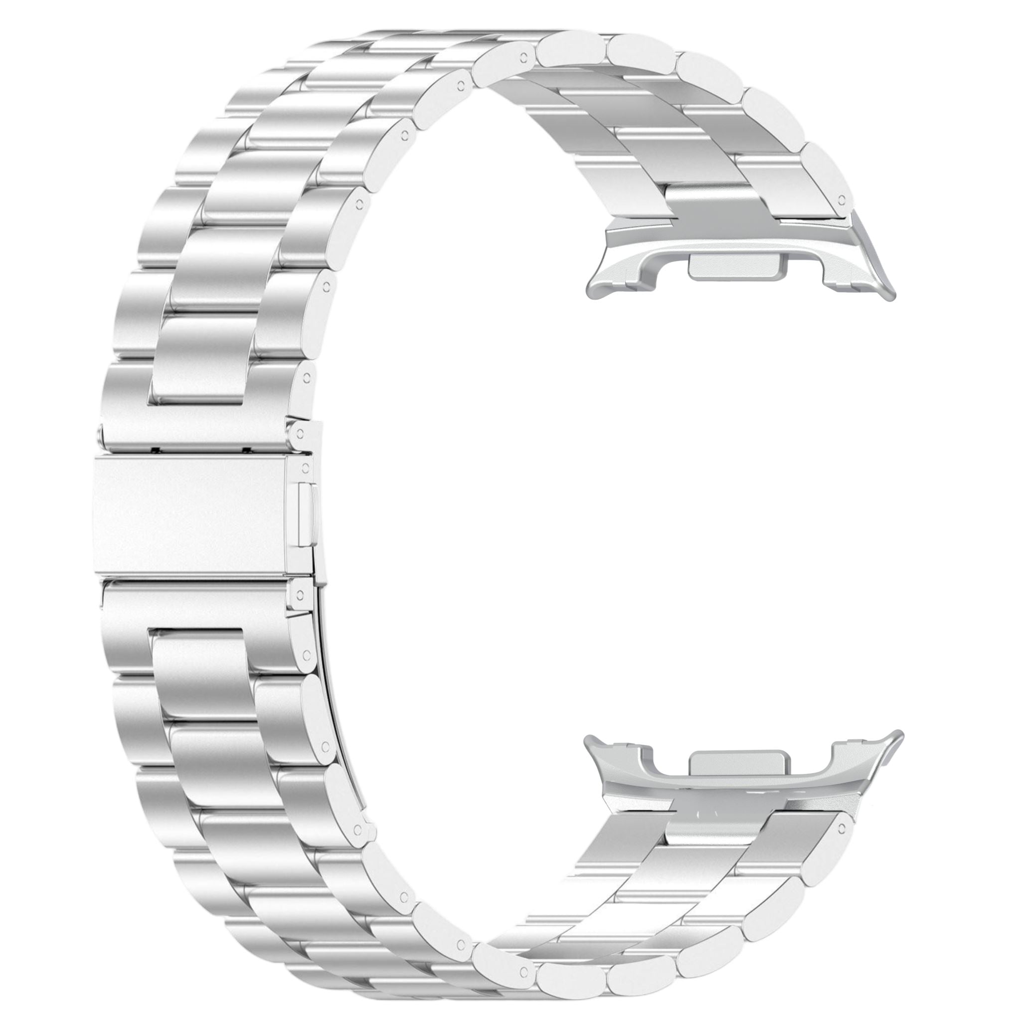 Samsung Galaxy Watch 8 (40mm/44mm) Stainless Steel Link Bracelet with Folding Clasp [Silver]