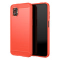 Samsung Xcover 7 Pro Carbon Fibre TPU Case Slim Shockproof Cover Red - Red