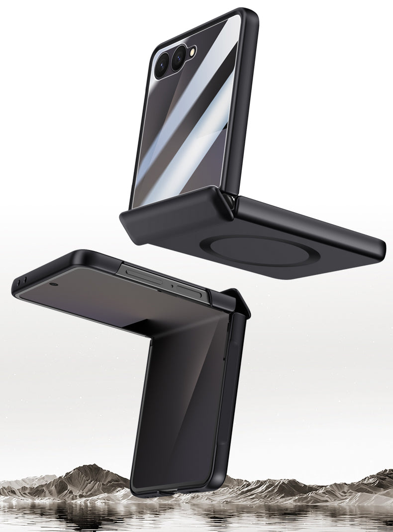 Samsung Galaxy Z Flip 7 Magnetic Skin-Feel Case - Hinge Shield [Navy Blue]