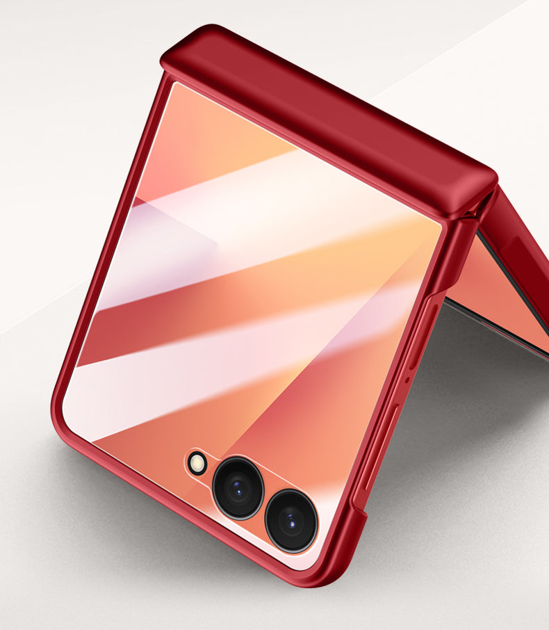 Samsung Galaxy Z Flip 7 Magnetic Skin-Feel Case - Hinge Shield [Black]
