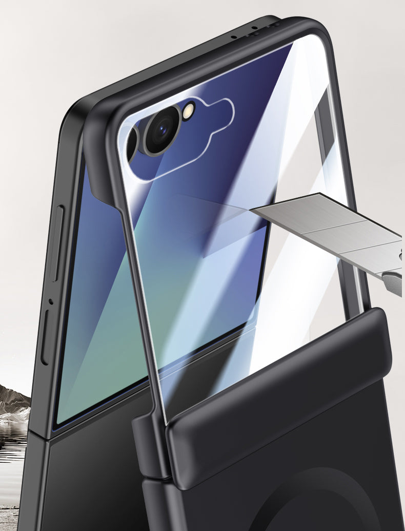 Samsung Galaxy Z Flip 7 Magnetic Skin-Feel Case - Hinge Shield [Sage Green]