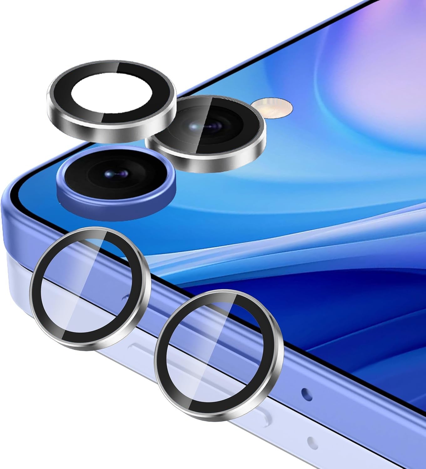 Samsung Z Flip 8 Eagle Eye AR+AF Camera Lens Protector with Removal Tool [Silver]