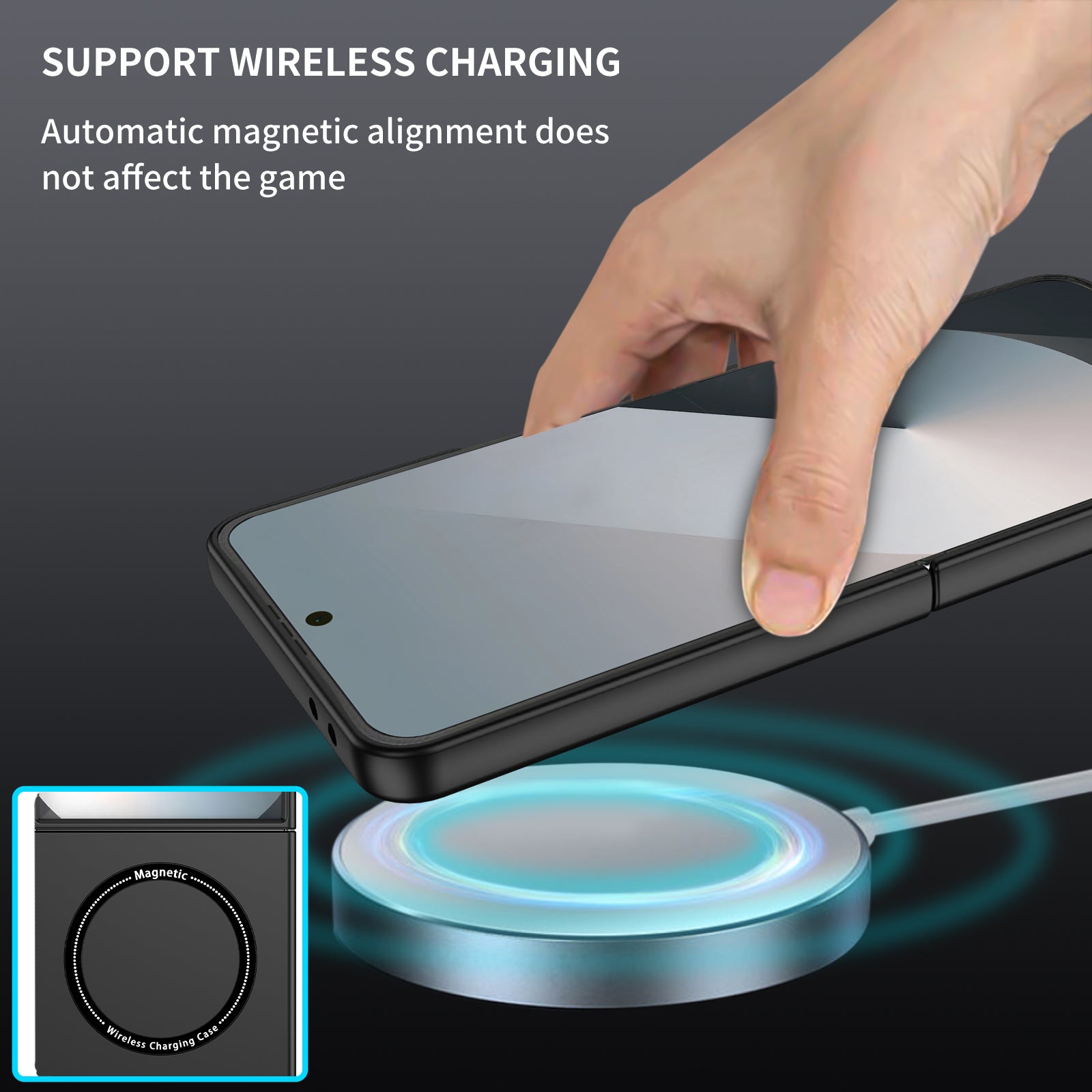 Samsung Galaxy Z Flip 8 Magnetic Ring Case [Black]