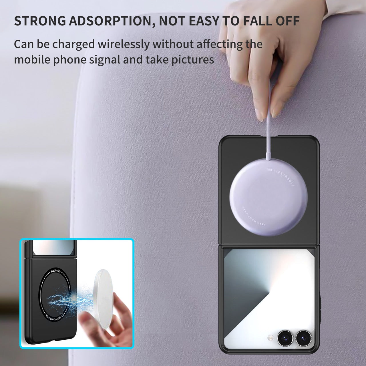 Samsung Galaxy Z Flip 8 Magnetic Ring Case [Black]