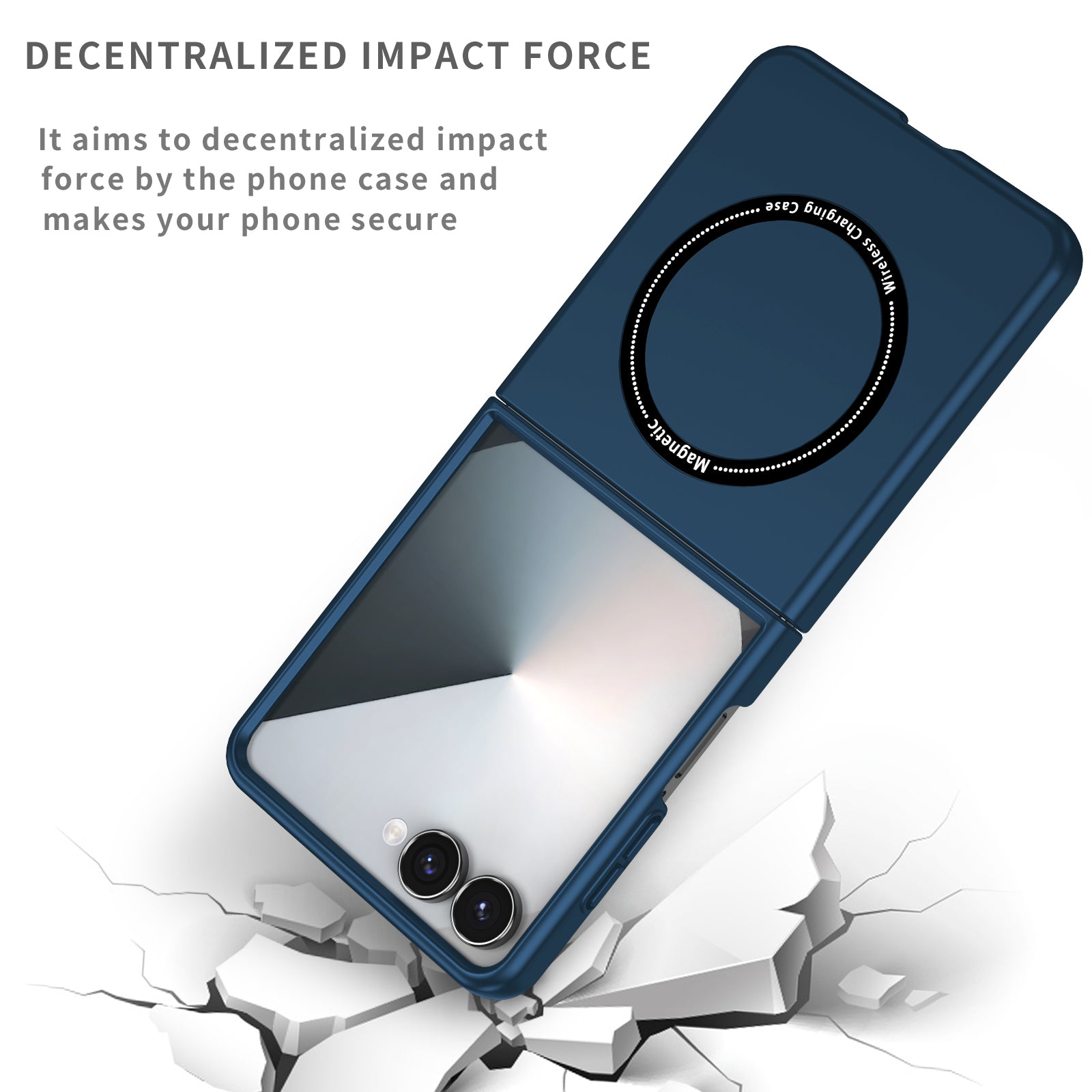 Samsung Galaxy Z Flip 8 Magnetic Ring Case [Navy]