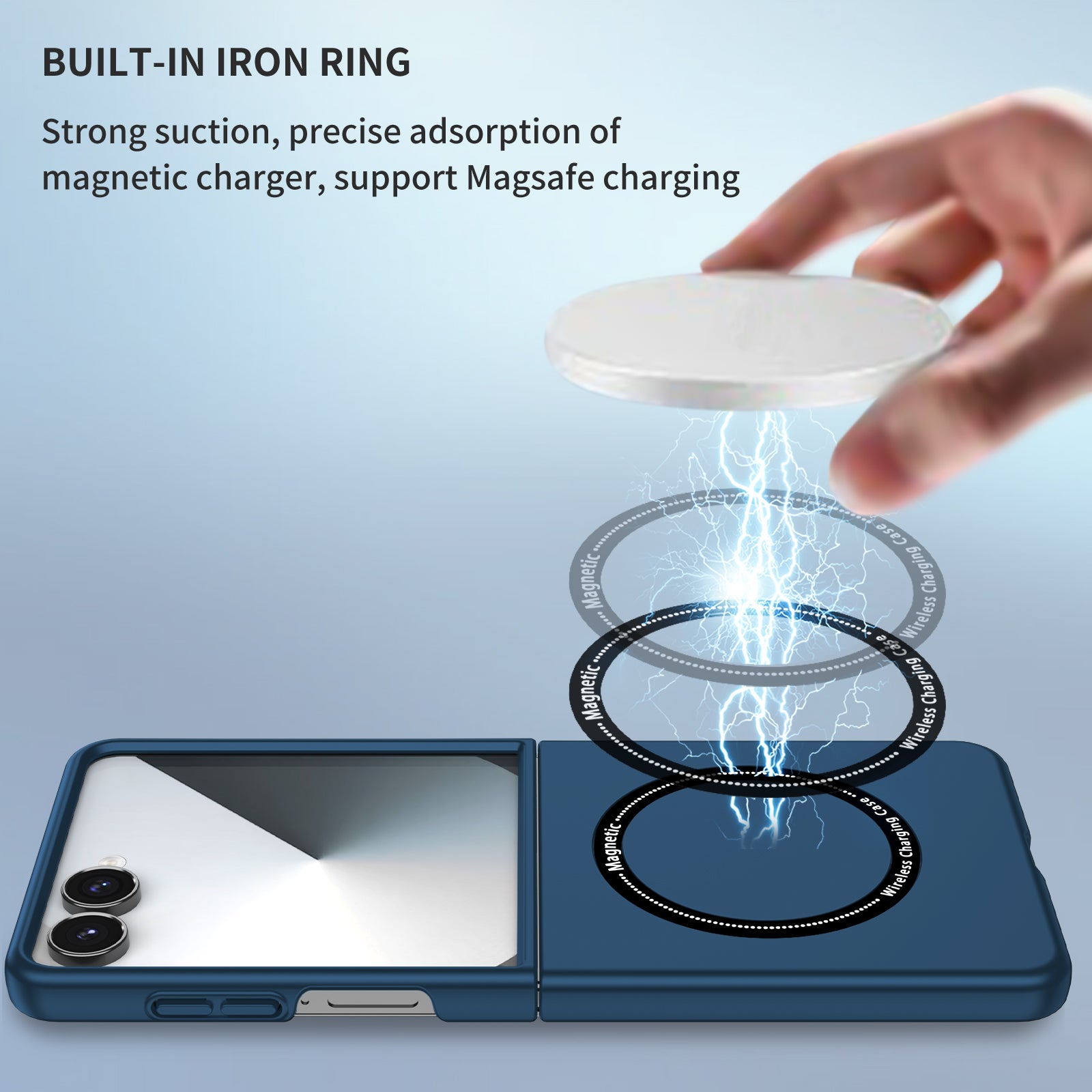 Samsung Galaxy Z Flip 8 Magnetic Ring Case [Navy]