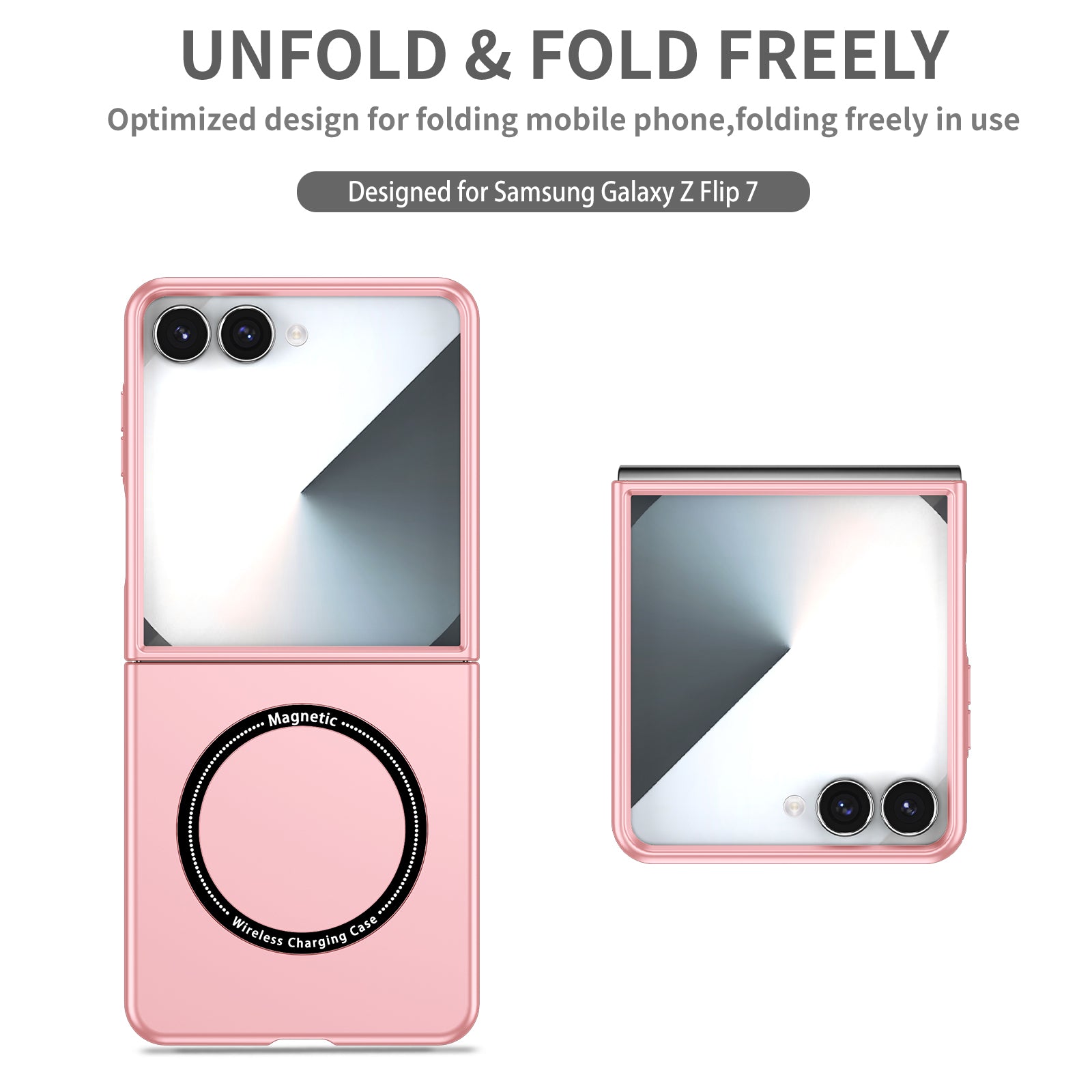 Samsung Galaxy Z Flip 8 Magnetic Ring Case [Pink]