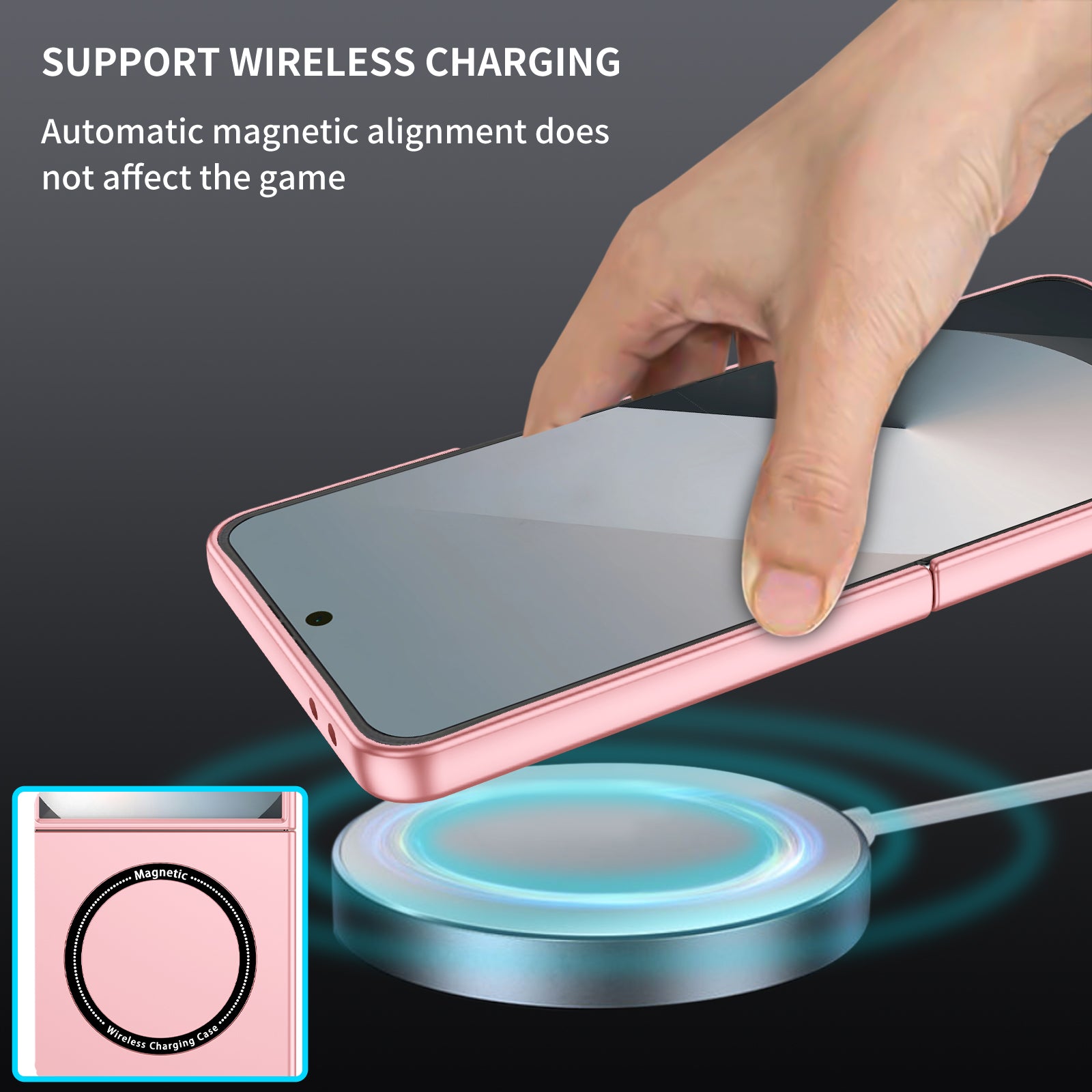 Samsung Galaxy Z Flip 8 Magnetic Ring Case [Pink]