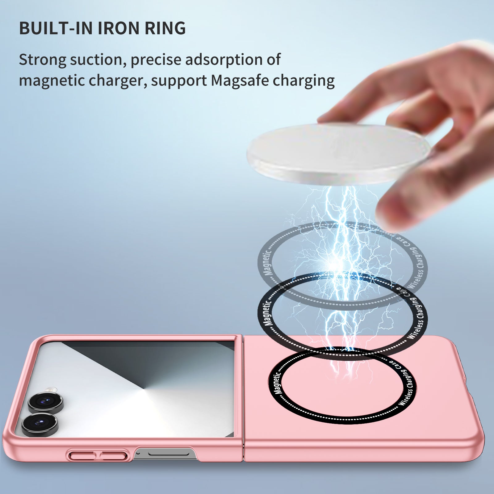 Samsung Galaxy Z Flip 8 Magnetic Ring Case [Pink]
