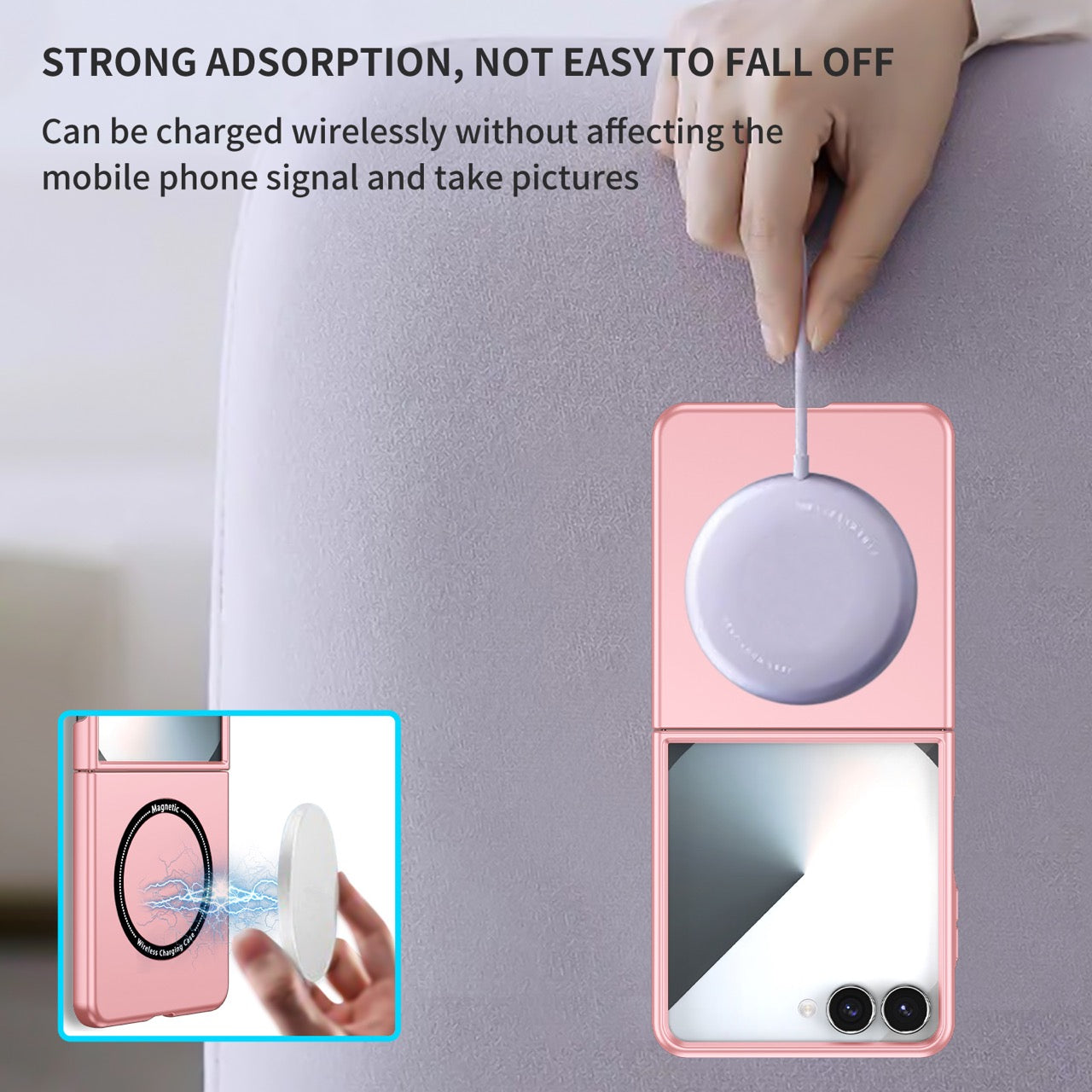 Samsung Galaxy Z Flip 8 Magnetic Ring Case [Pink]