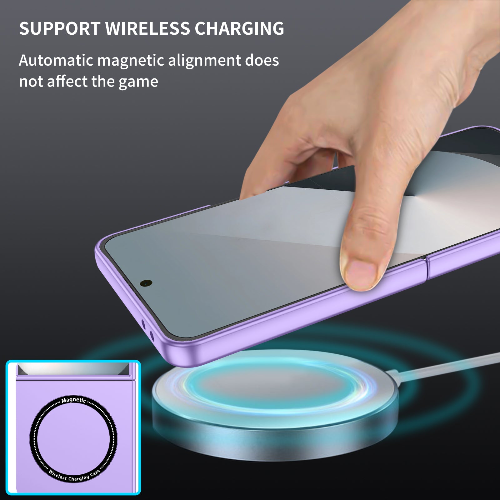 Samsung Galaxy Z Flip 8 Magnetic Ring Case [Purple]