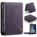 Stylish Samsung Galaxy Z Flip 8 Retro Leather Cover [Purple] - Purple