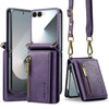 DG.MING Samsung Galaxy Z Flip 7 Crossbody Wallet Case [Purple] - Purple