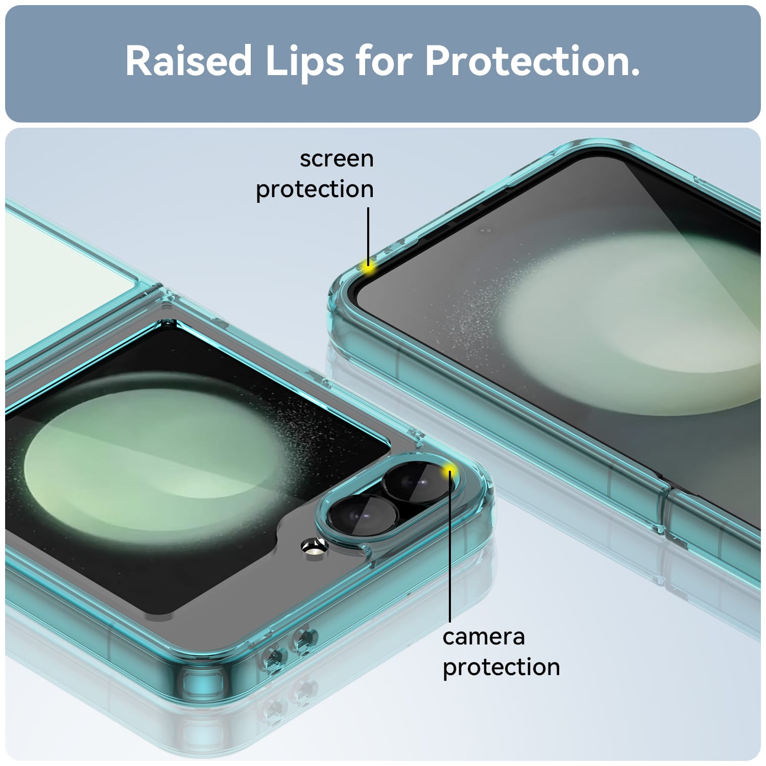 Samsung Galaxy Z Flip7 FE Soft TPU Bumper Case [Clear Blue]