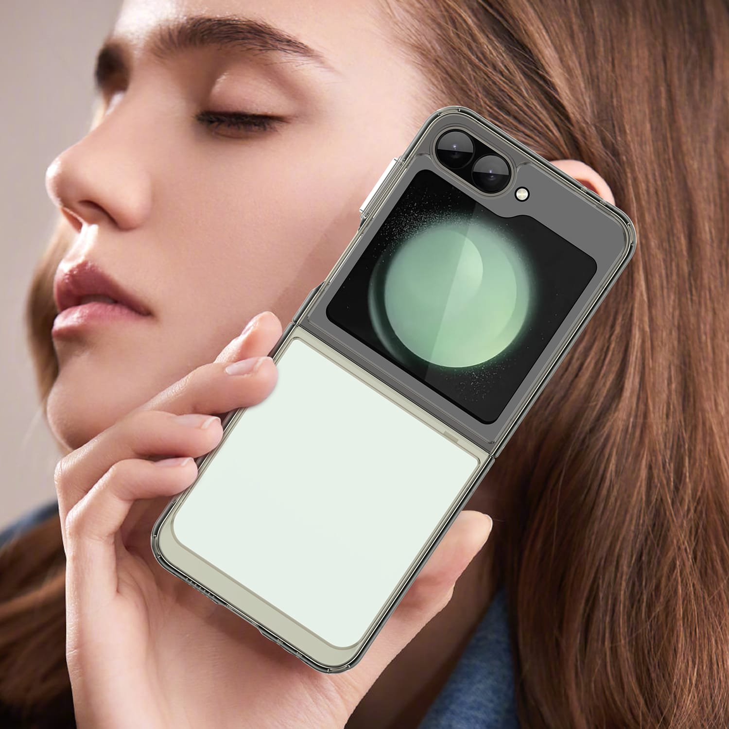 Samsung Galaxy Z Flip7 FE Soft TPU Bumper Case [Clear Grey]