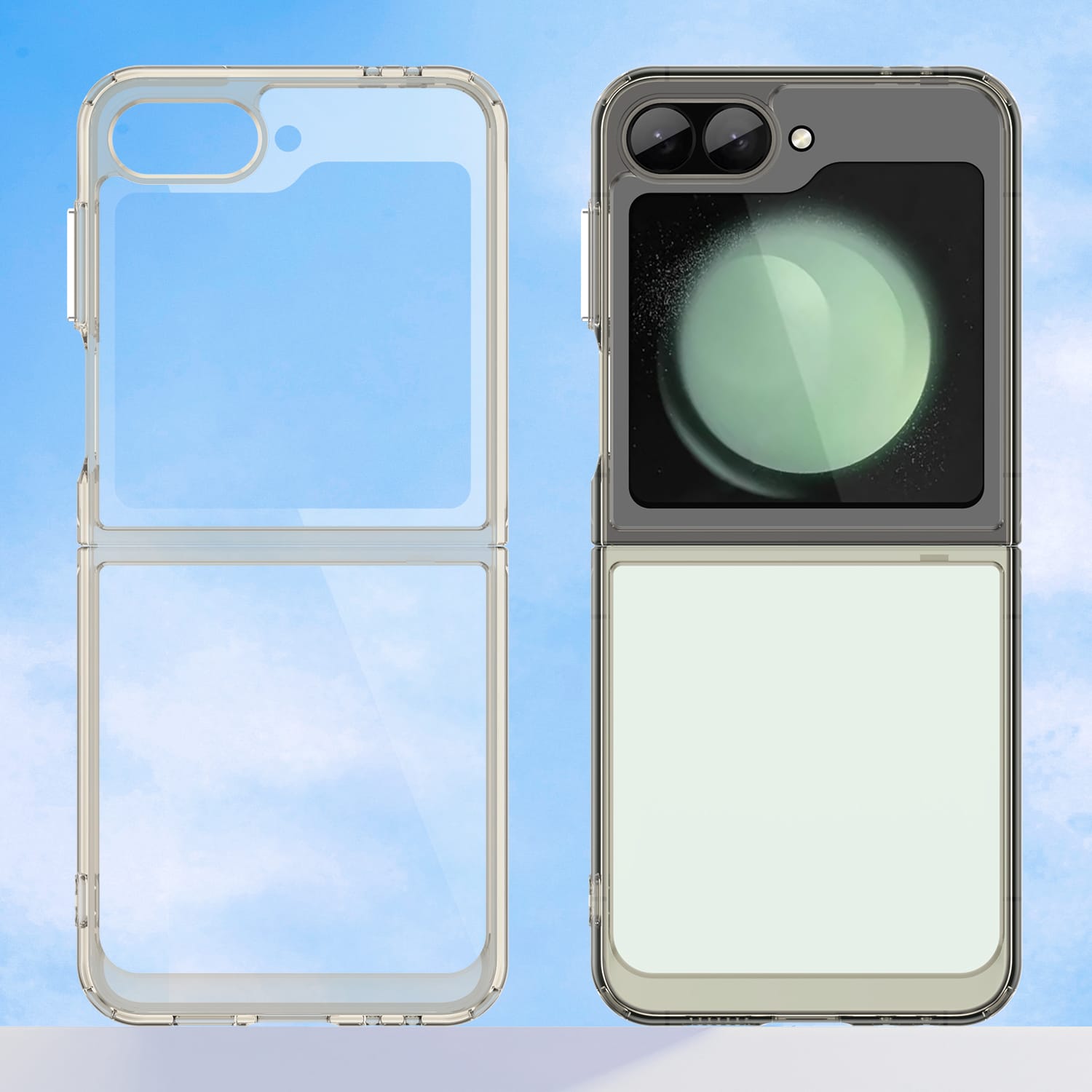 Samsung Galaxy Z Flip7 FE Soft TPU Bumper Case [Clear Grey]