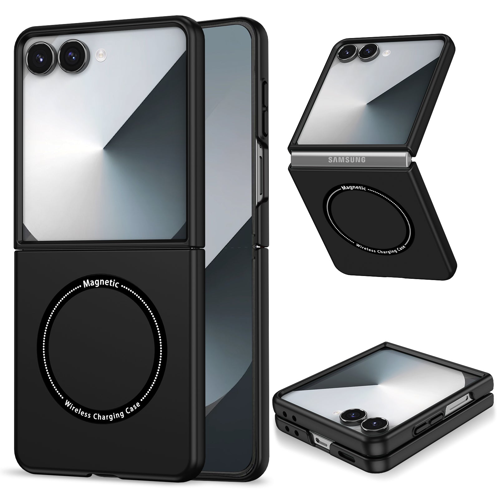 Samsung Galaxy Z Flip 7 Magnetic Ring Case [Black]