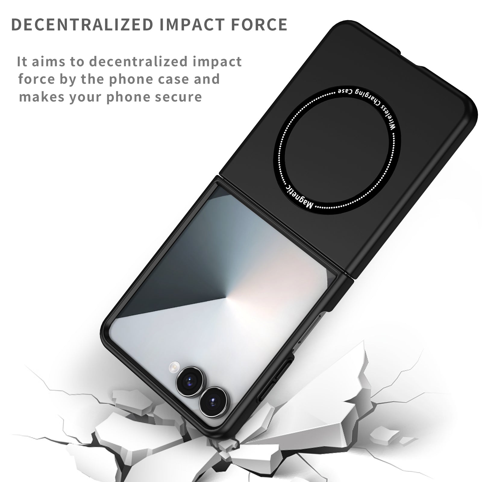 Samsung Galaxy Z Flip 7 Magnetic Ring Case [Black]