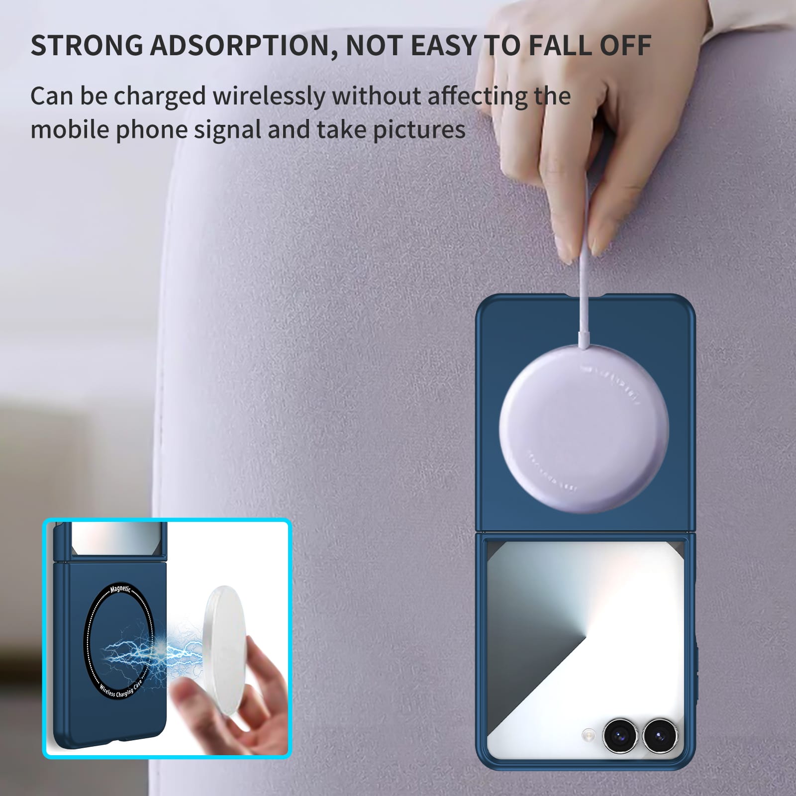 Samsung Galaxy Z Flip 7 Magnetic Ring Case [Navy]