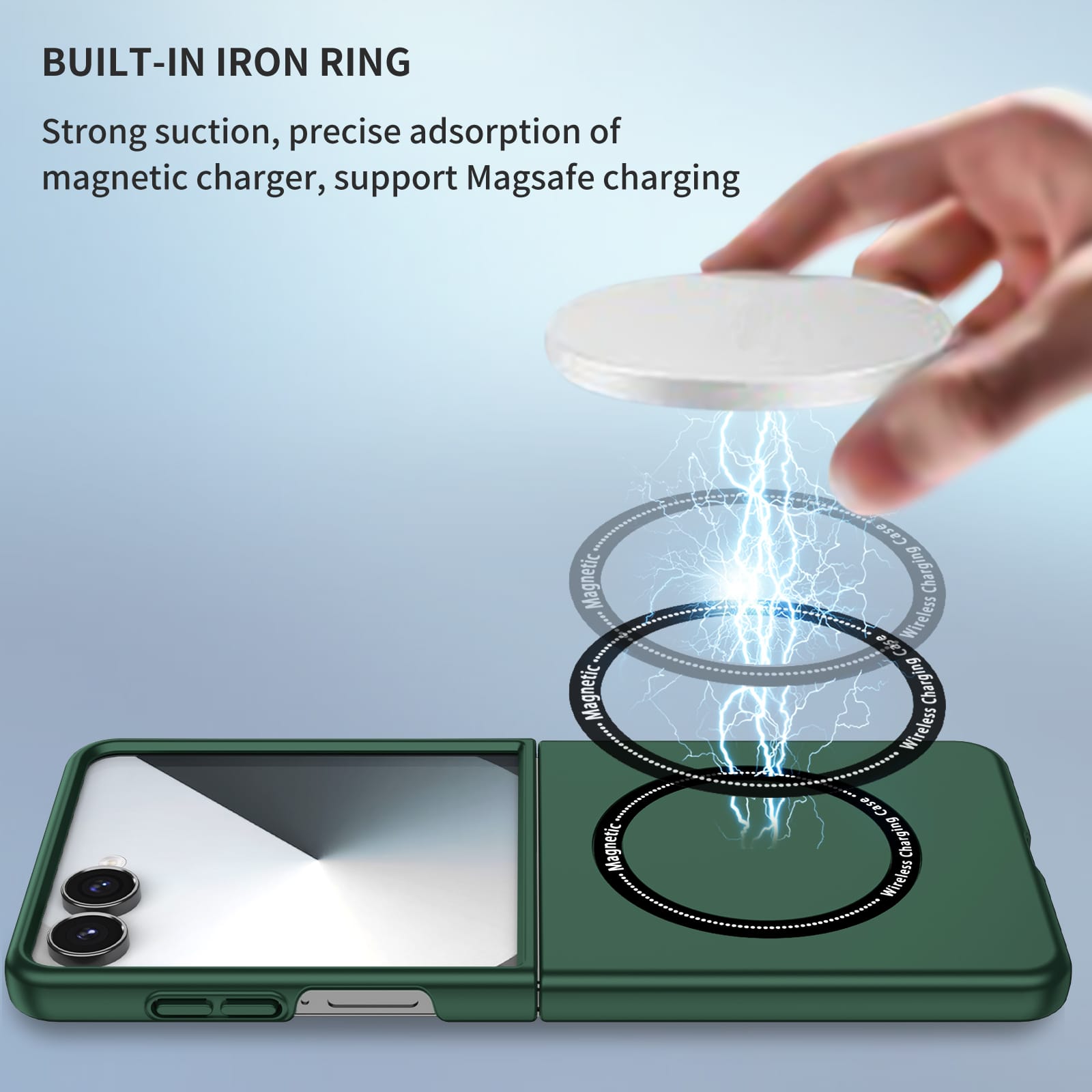 Samsung Galaxy Z Flip 7 Magnetic Ring Case [Teal]