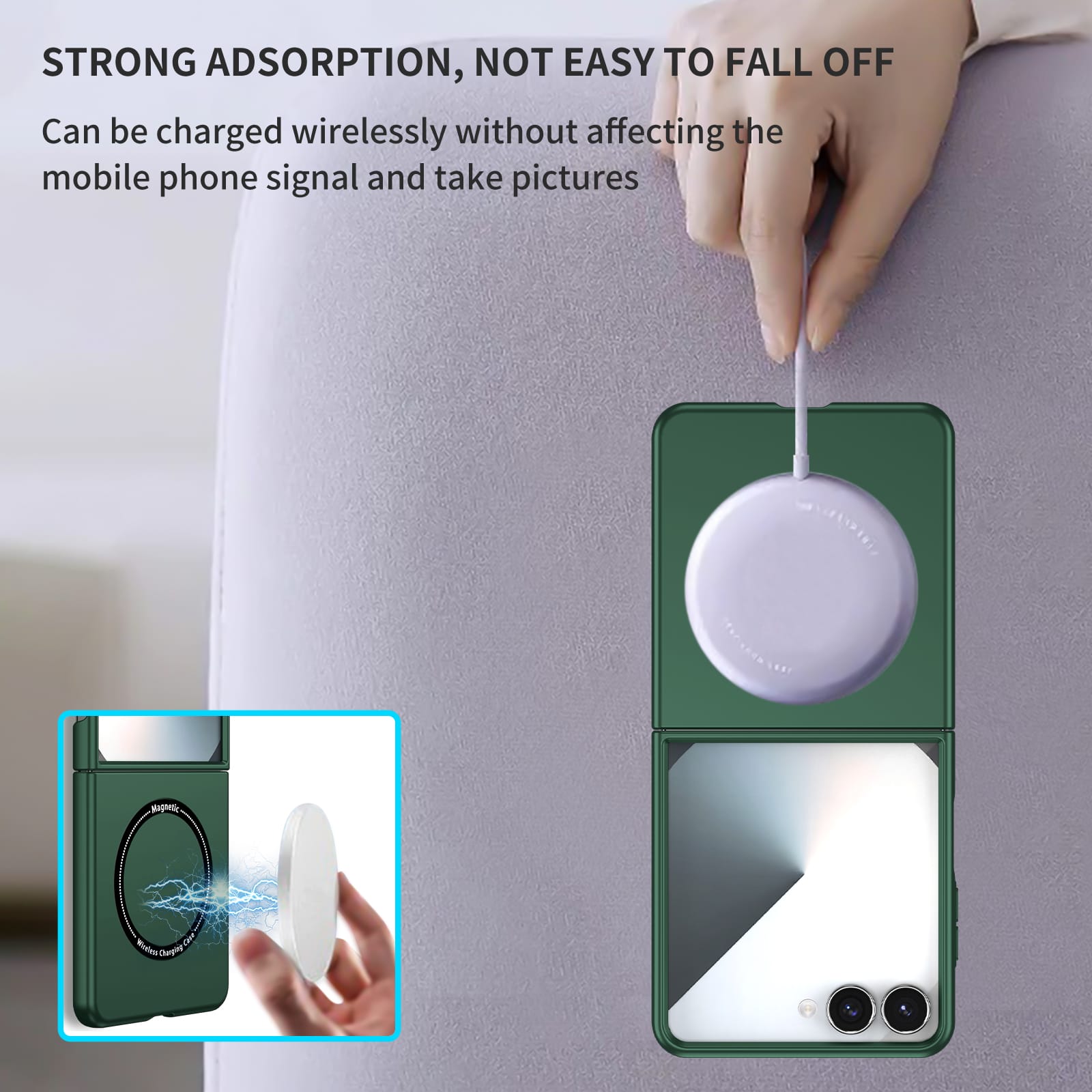 Samsung Galaxy Z Flip 7 Magnetic Ring Case [Teal]